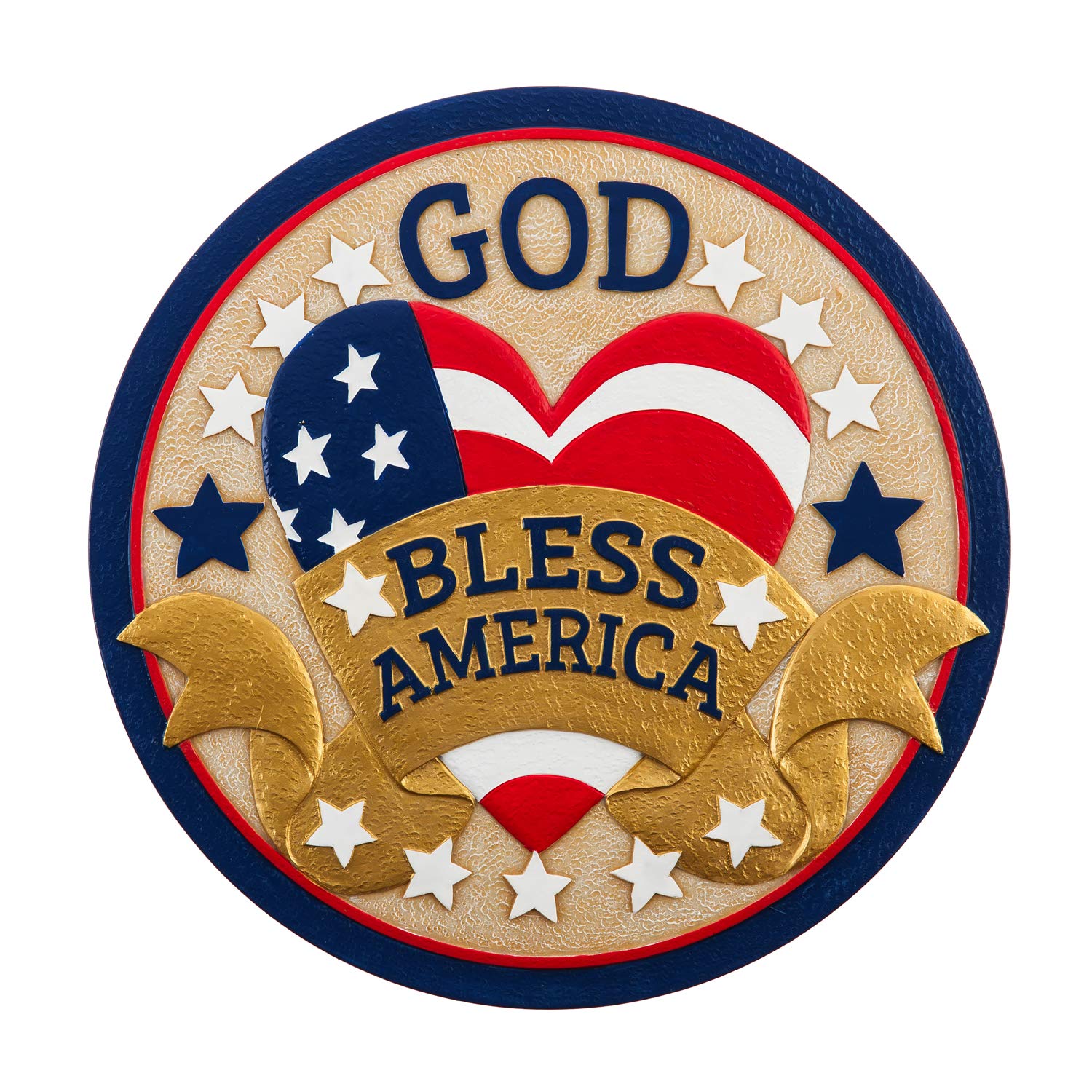 God Bless America Garden Stone - 10x10in Home Decor for Outdoor & Patio