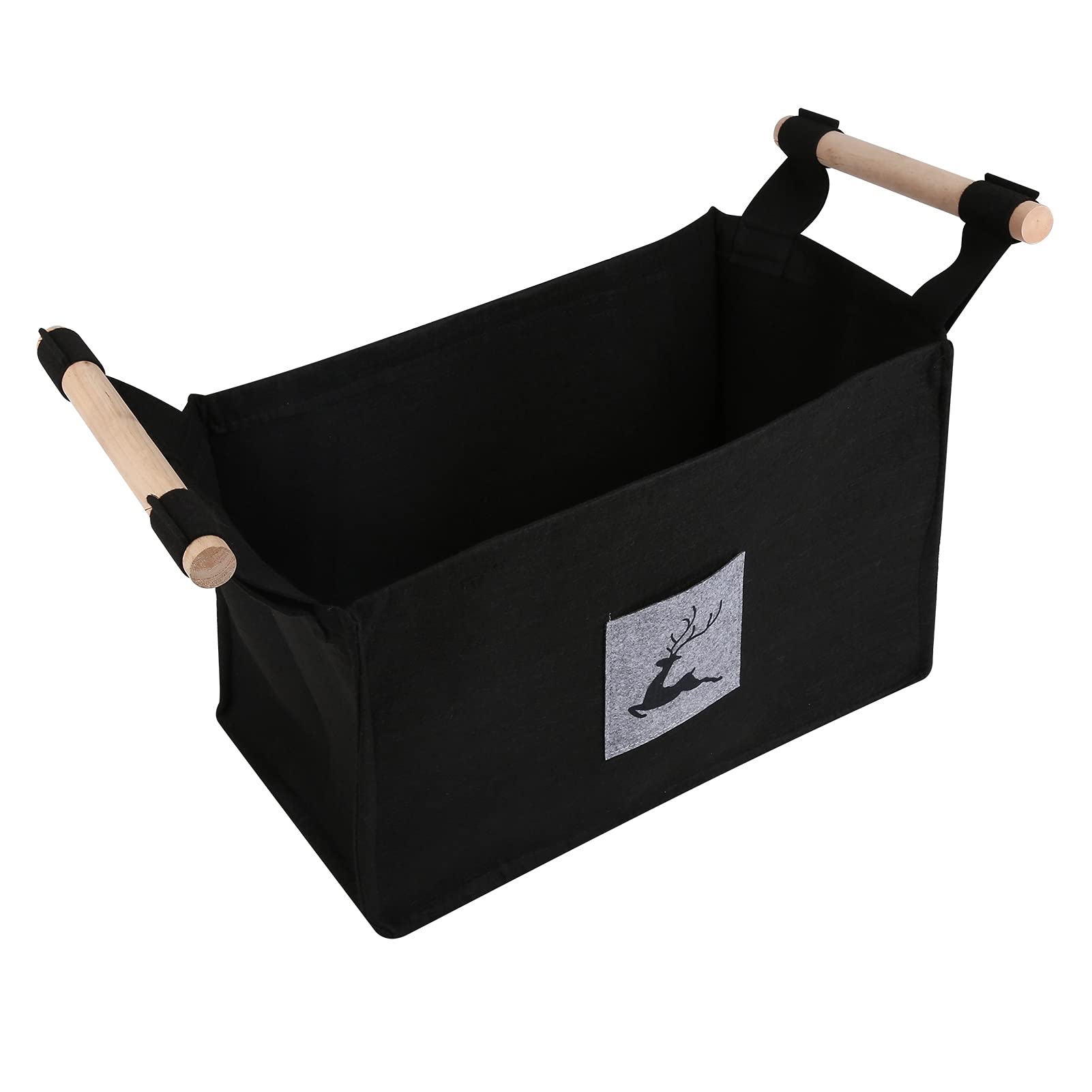 Foldable Felt Storage Basket with Handle - Large Capacity Portable Organizer for Clothes, Toys & Home Essentials | Perfect for Bedroom, Office, Closet & Travel Organization