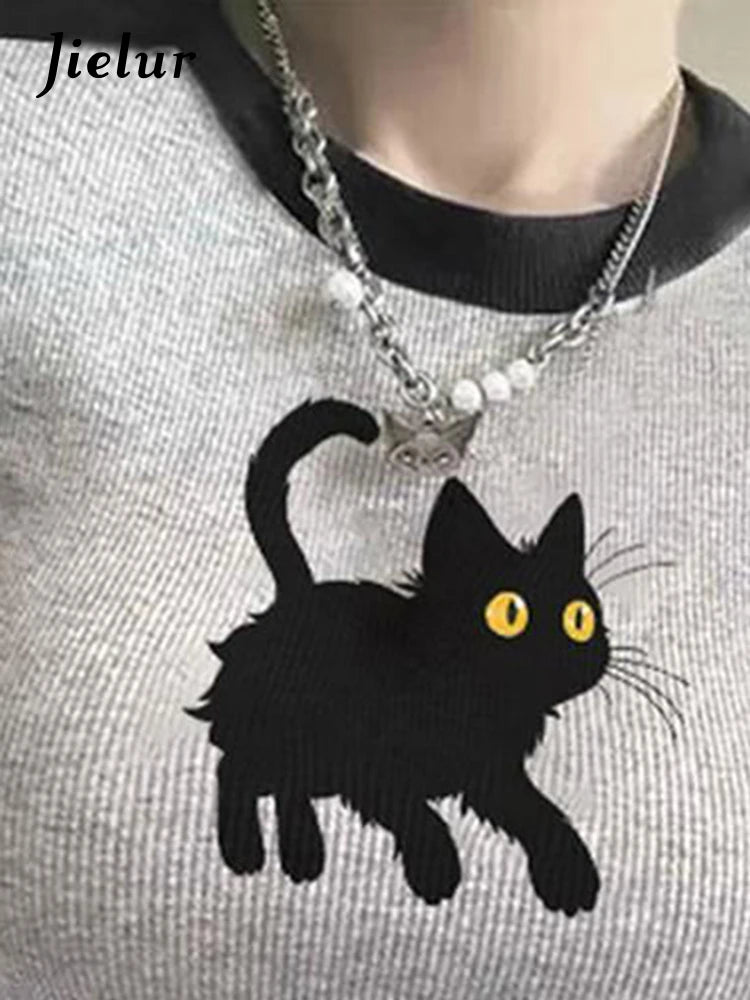 Trendy American Style Cartoon Print Women's T-Shirts - Sexy Chic Crew Neck Colorful Fashion Y2K Casual Tees for Office, Streetwear & Everyday Outfits