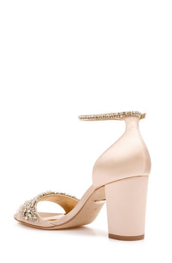 Badgley Mischka Women's Block Heel Sandals - Elegant Dressy High Heels for Weddings, Parties & Special Occasions