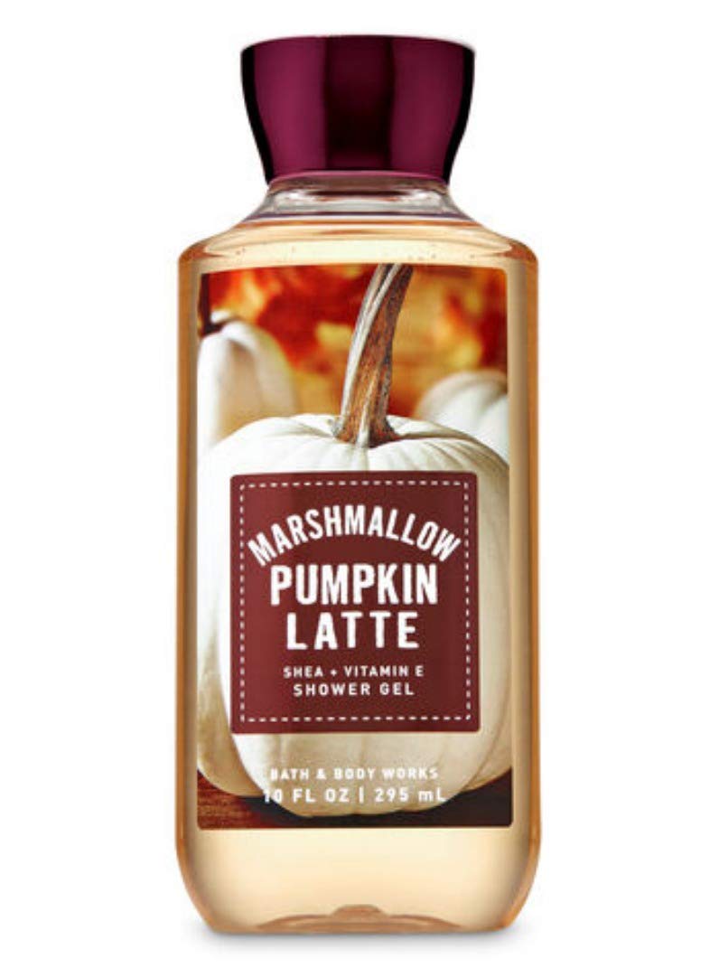 Bath & Body Works Shea & Vitamin E Body Wash - Marshmallow Pumpkin Latte Scented Shower Gel, 10 Oz - Moisturizing & Luxurious for Fall & Winter Skin Care