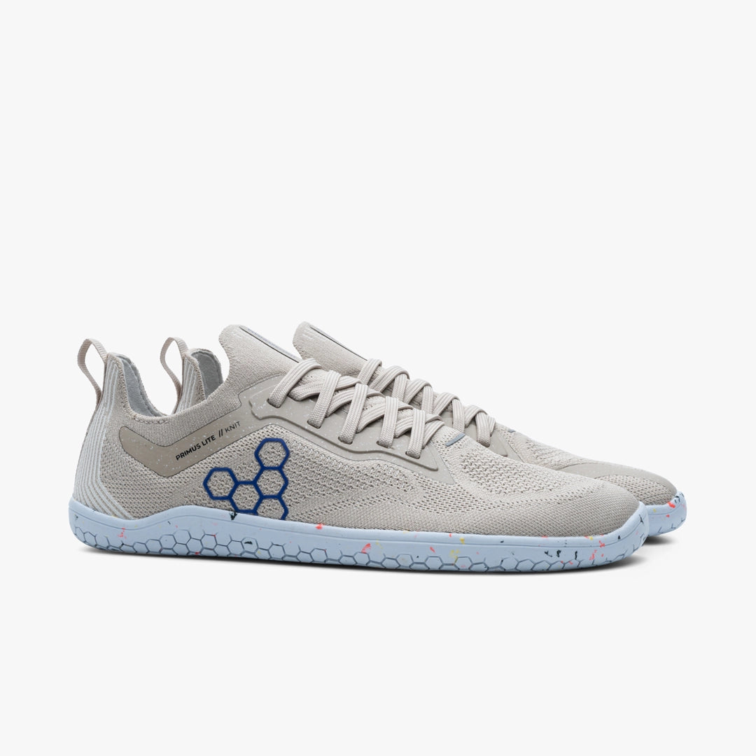 Vivobarefoot Women's Primus Lite Knit Barefoot Shoes - Feather Grey | Lightweight & Flexible for Running, Gym & Everyday Wear