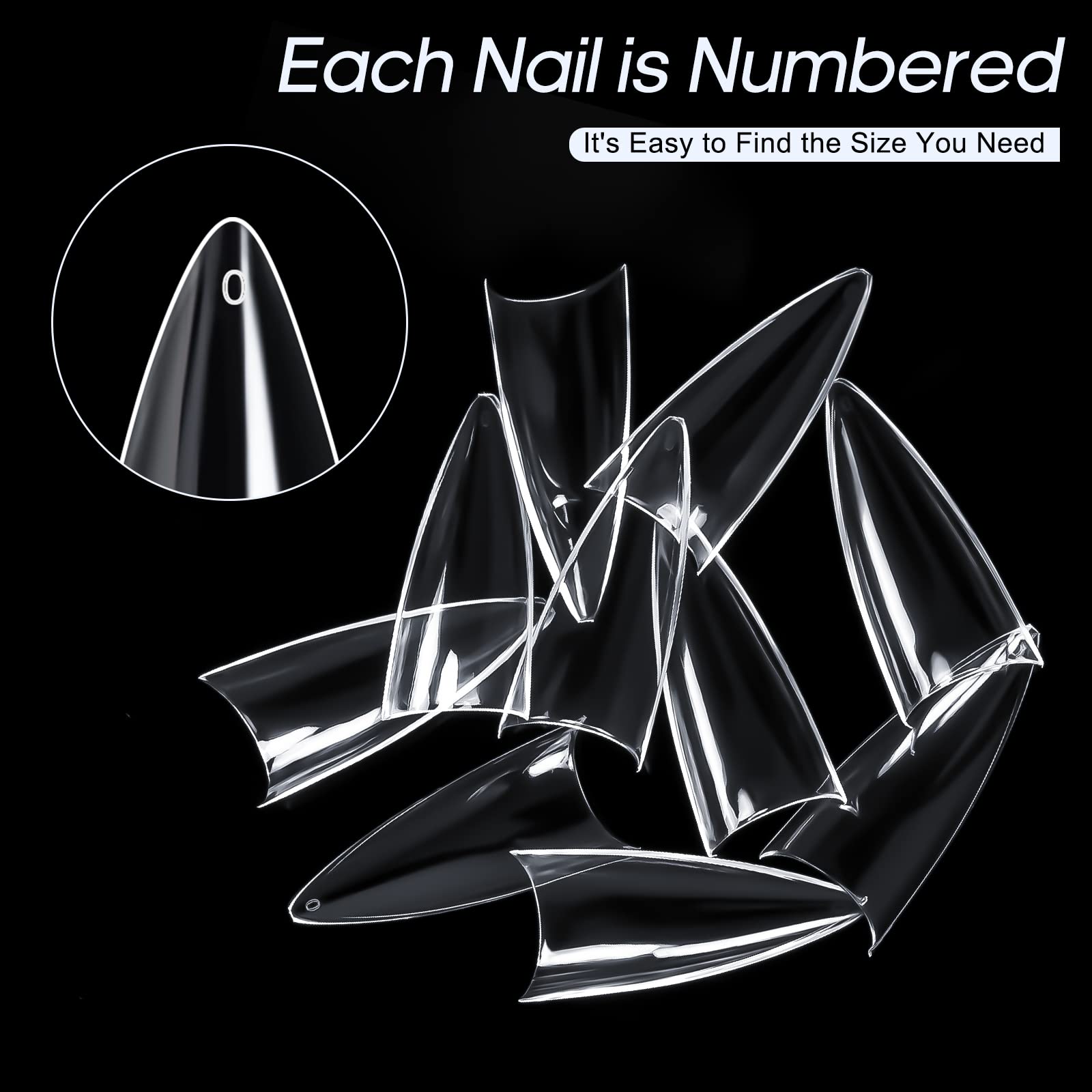 Ranrose 120PCS Short Soft Gel Stiletto Nail Tips - Half Cover False Nails Almond Shape Point Acrylic Sharp Artificial Nails for DIY Manicure | Perfect for Salon, Home Use & Nail Art Enthusiasts
