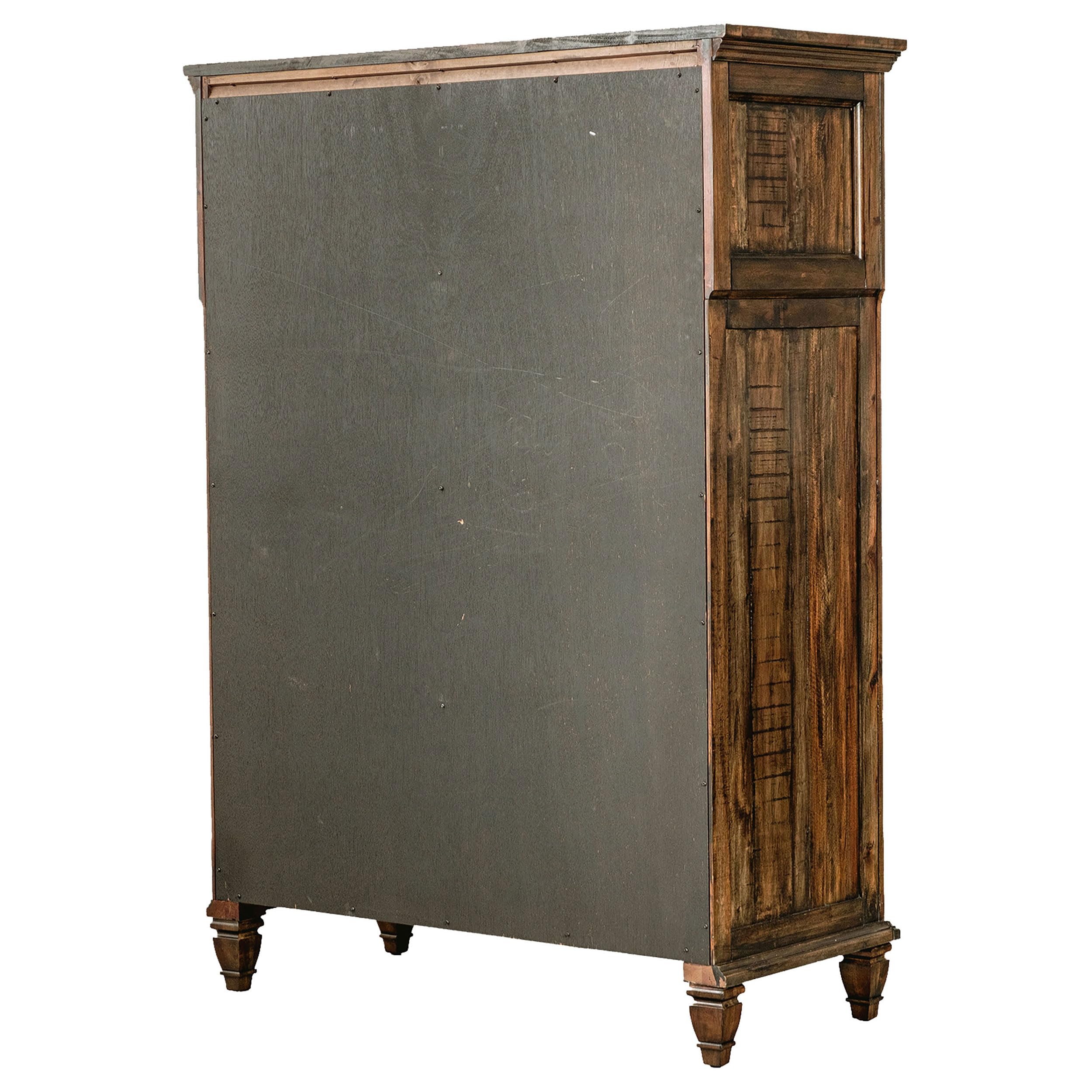 Coaster Home Furnishings 8-Drawer Wooden Dresser - Traditional Bedroom Chest with Chiffonier, Tall Clothing Storage Cabinet in Weathered Brown (223035) | Perfect for Master Bedroom, Guest Room & Apartment Organization