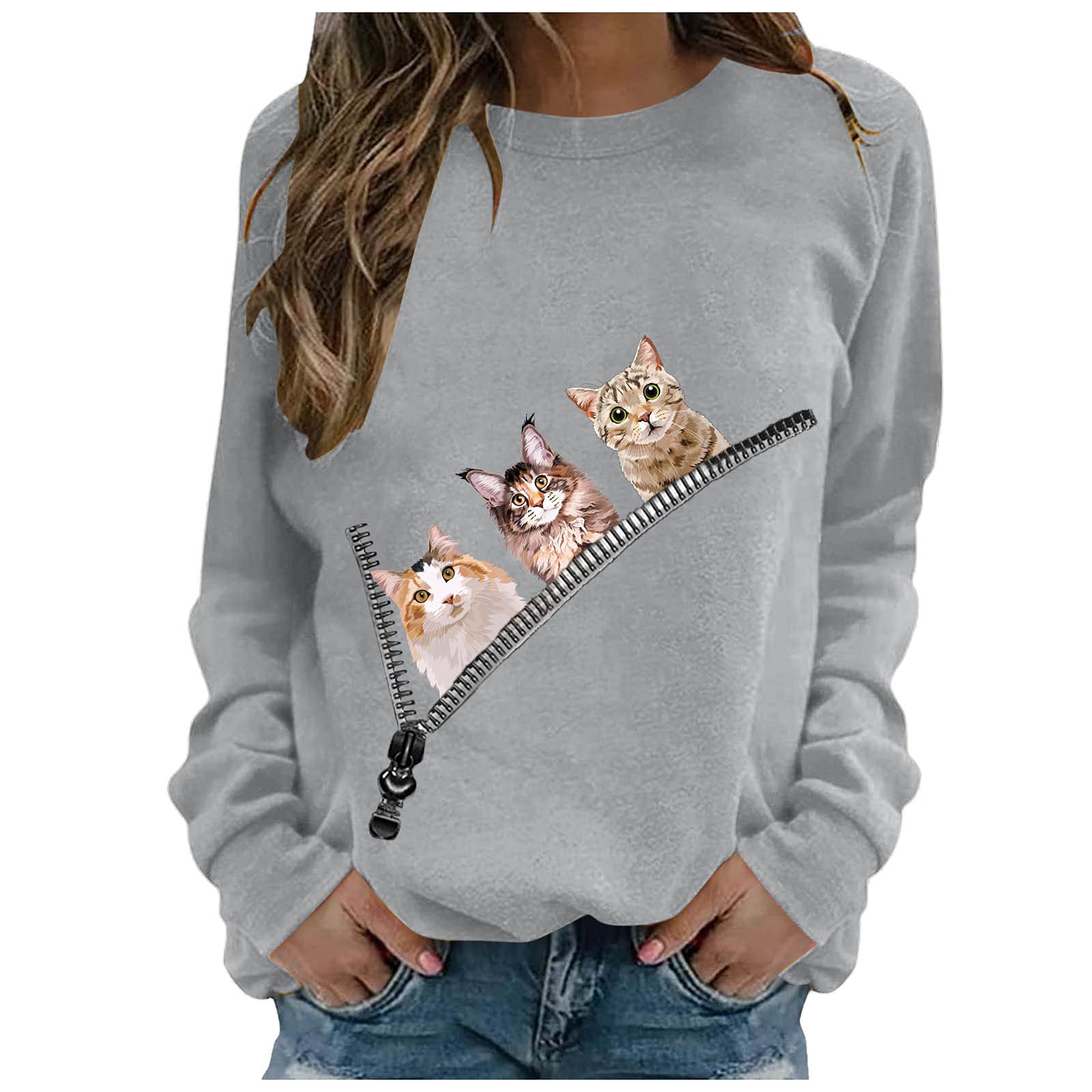 Vintage Graphic Tees for Women - Soft O-Neck Blouse, Trendy Winter Tops & Aesthetic Jumper Shirts | Perfect for Casual Wear, Parties & Everyday Outfits