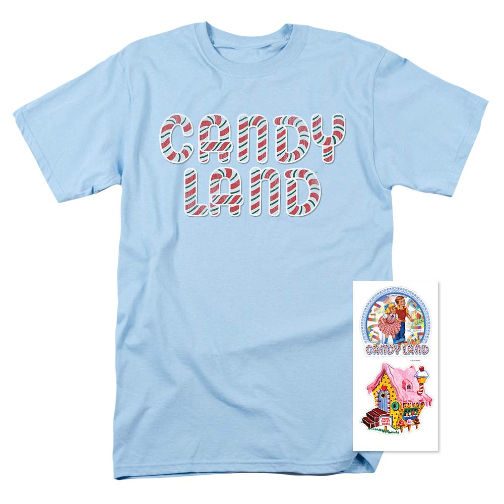 Popfunk Classic Candy Land Candy Cane Logo T-Shirt | Vintage Candy-Themed Graphic Tee | Perfect for Christmas, Holidays & Casual Wear