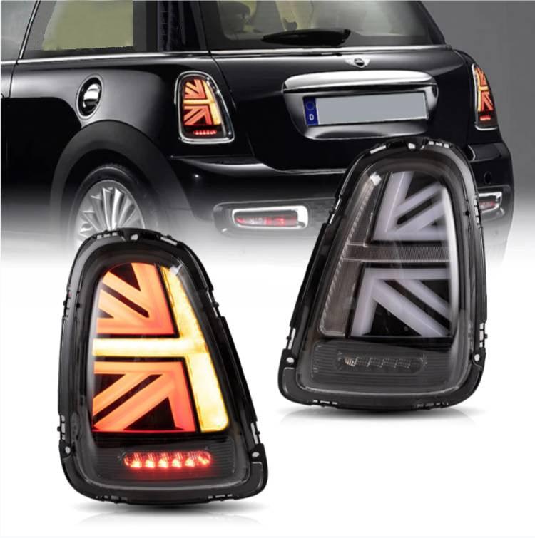 LED Tail Lights Assembly with Amber Sequential Turn Signal for 2007-2015 Mini R Series 2nd Gen (R56 R57 R58 R59) - Upgrade Your Mini Cooper's Style & Safety for Night Driving & Car Shows