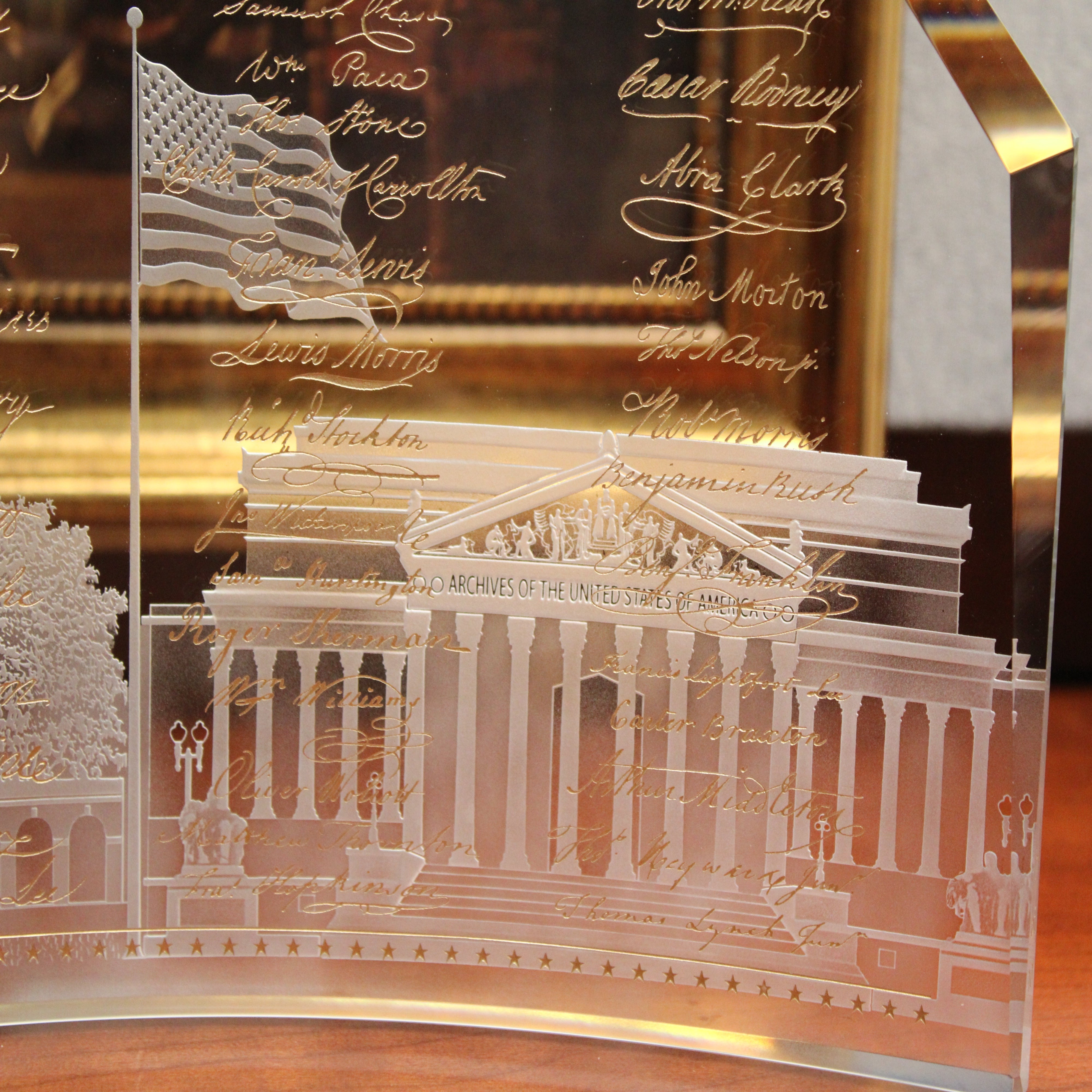 250th Anniversary Limited Edition Crystal Monolith - Commemorative Collectible for Home Decor, Office Display & Special Gifts (Declaration Themed)