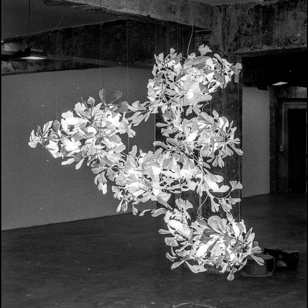 Elegant Ginkgo Leaf Chandelier - Modern Crystal Ceiling Light Fixture for Dining Room, Living Room, Bedroom Decor - Perfect for Home, Hotel, and Restaurant Lighting