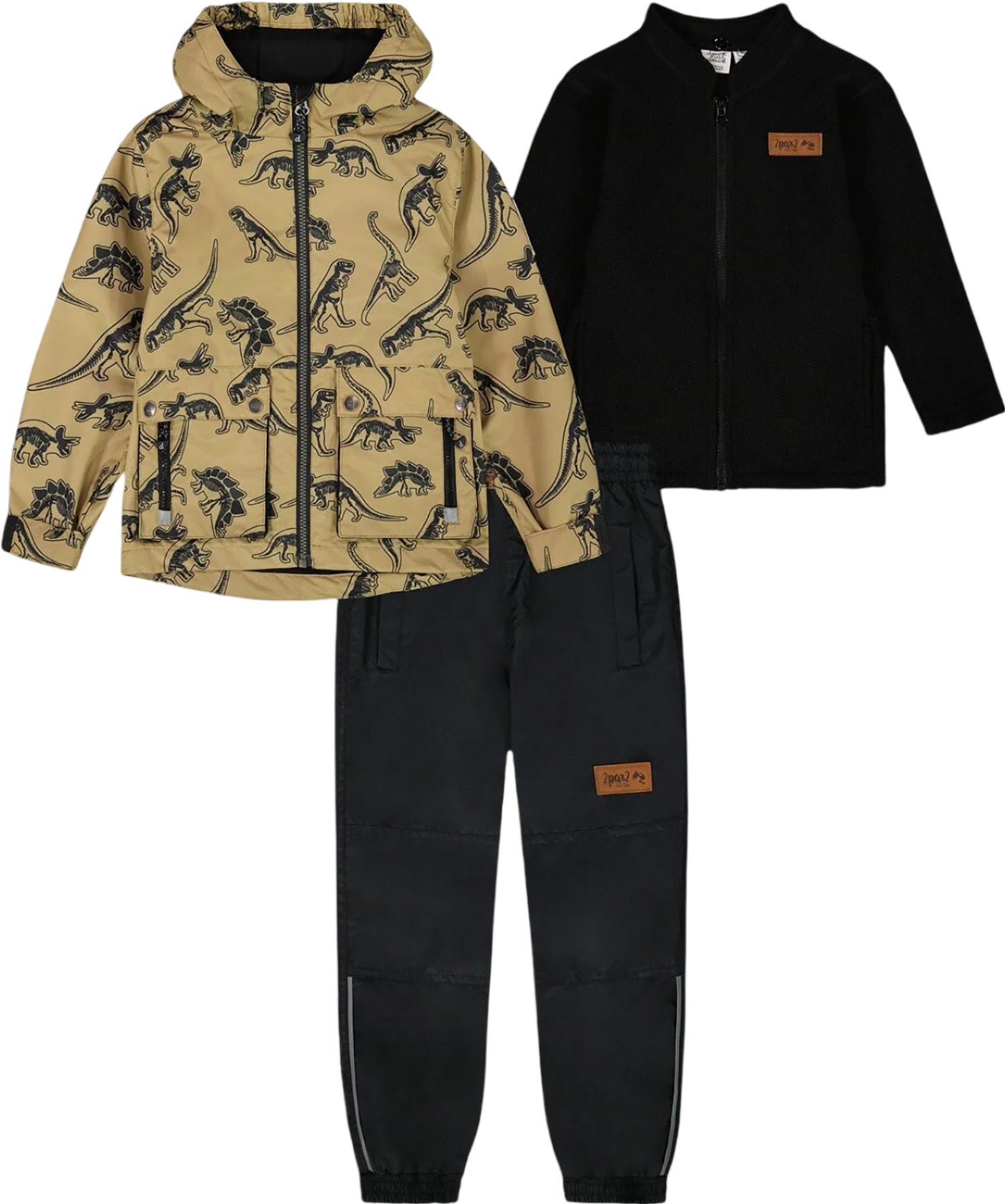 3 in 1 Winter Jacket with Large Pockets - Waterproof Mid Season Outerwear Set for Big Boys | Warm Fleece Lined Coat for School, Outdoor Play & Winter Activities