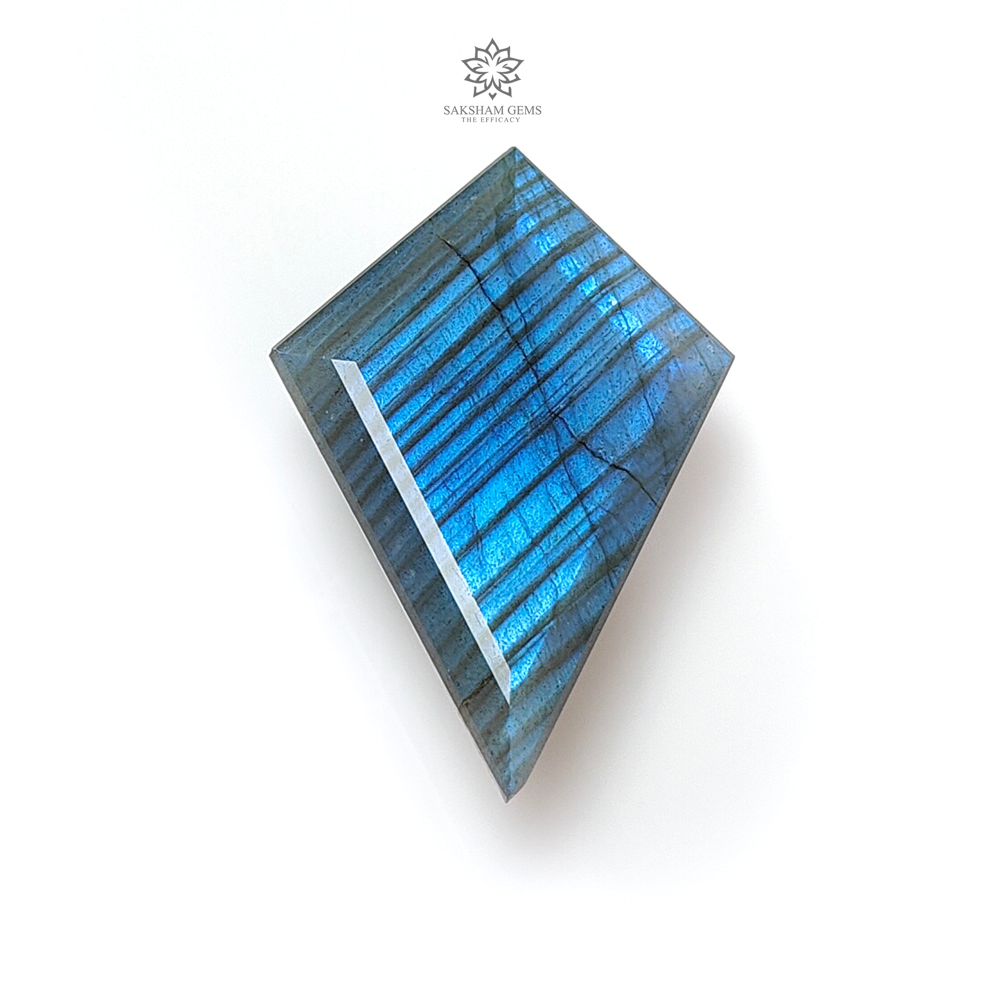 Natural Blue Labradorite Gemstone - Untreated, Unheated, Faceted Marquise Cut with Rainbow Flashing Effect | Handmade Jewelry, Healing Crystal, Meditation Stone, Unique Gift for Collectors