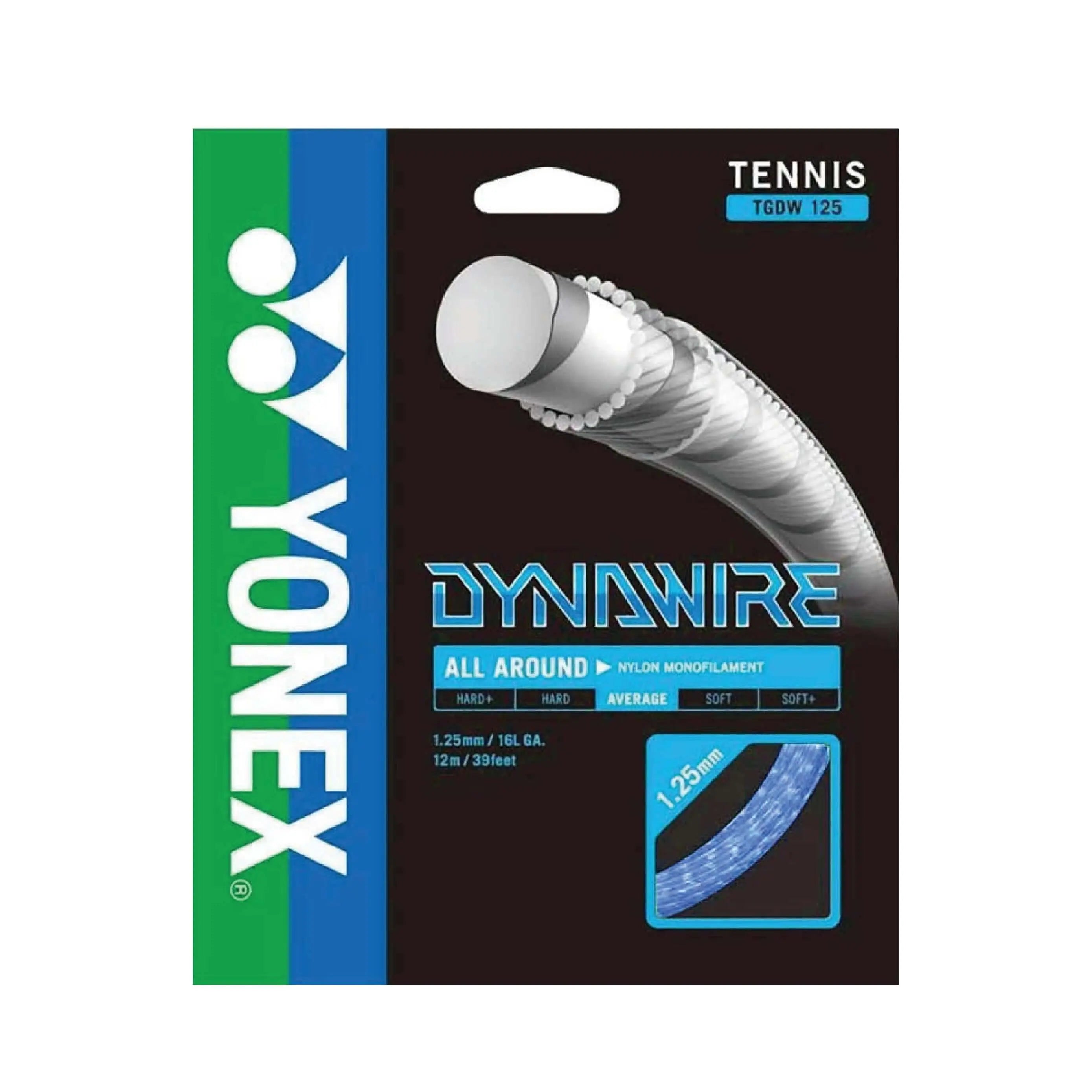 Yonex Dynawire 125 / 16L Tennis String - High Performance Synthetic Gut for Power & Control - Perfect for Recreational & Competitive Players