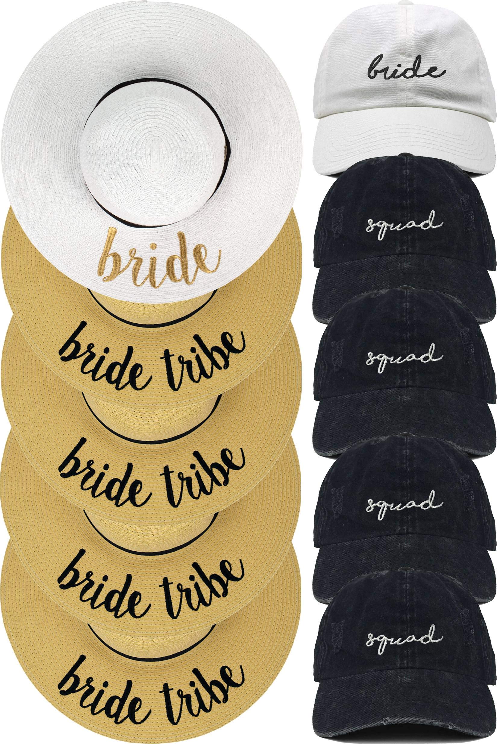 Funky Junque Women's Bridal Party Bundle - Baseball Cap, Sun Hat & Dad Hat for Bachelorette Celebrations | Perfect for Bachelorette Parties, Bridal Showers & Wedding Events