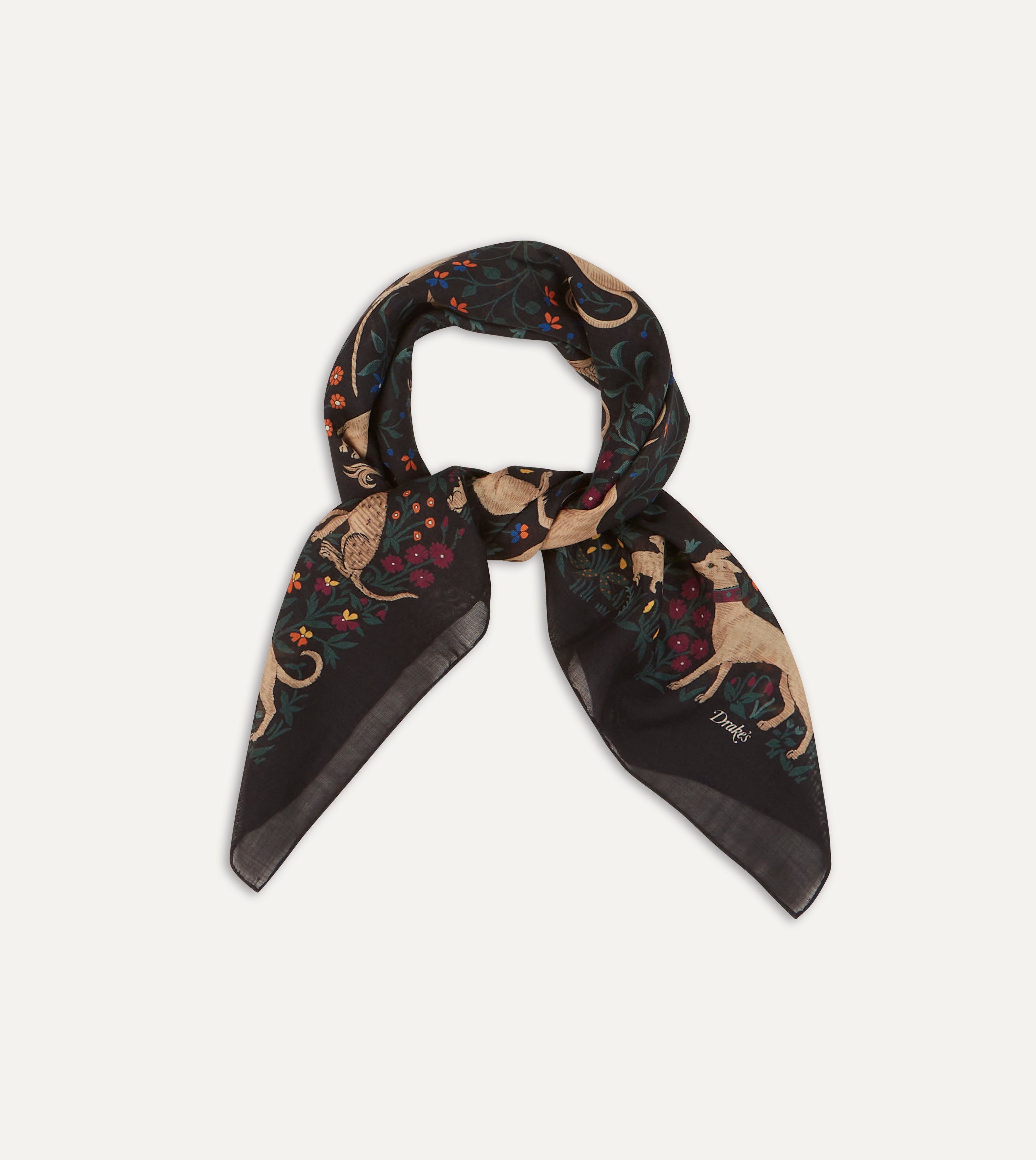Black Unicorn Print Wool Silk Square Scarf - Stylish Fashion Accessory for Women, Perfect for Winter Outfits, Office Wear, and Gift Giving