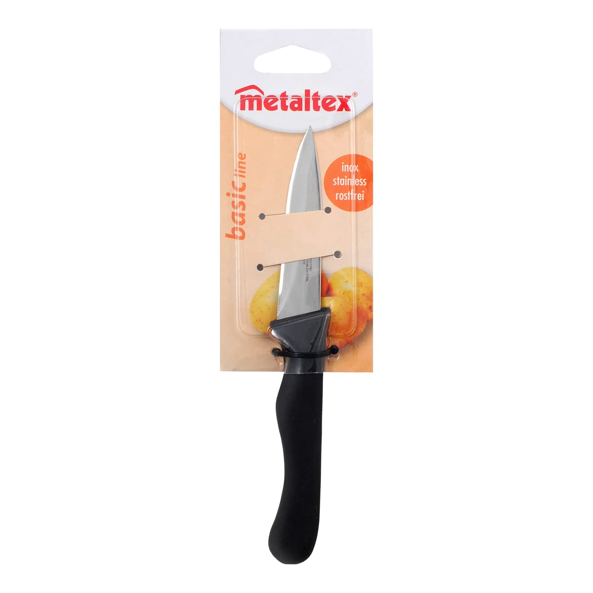 Metaltex 258129 Stainless Steel Salad Knife - 8 cm Sharp Blade for Fresh Greens, Vegetables & Fruits - Perfect for Kitchen, Picnics & Outdoor Dining