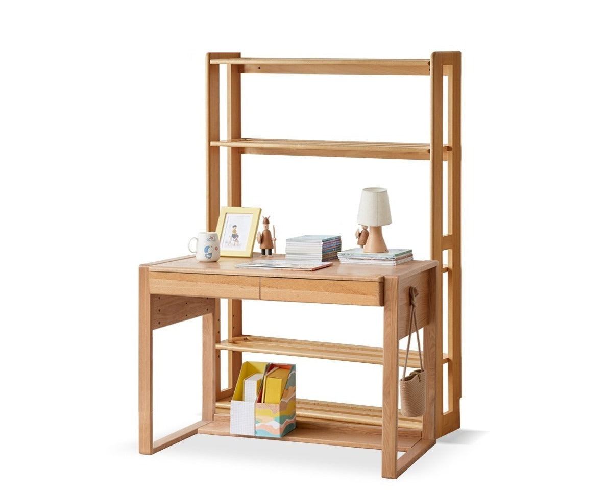 Solid Wood Floor-to-Ceiling Bookshelf - Beech & Oak Wooden Storage Shelf for Books, Toys, and Home Decor | Perfect for Living Room, Nursery, and Home Office Organization