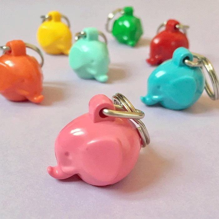 Norsu Mint Green Elephant Keychain - Cute Animal Key Ring for Women & Men - Perfect for Gifts, Backpacks, and Key Organization