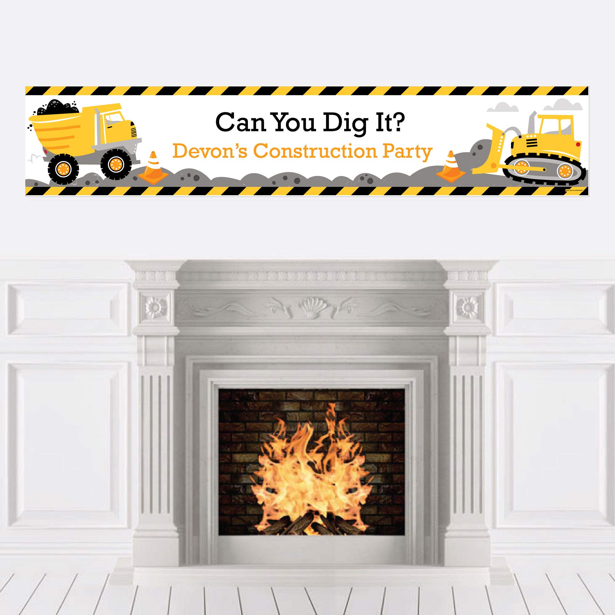 Personalized Dig It Construction Party Banner - Custom Baby Shower & Birthday Decorations for Kids | Perfect for Construction Themed Parties, 1st Birthday Celebrations & Gender Reveals
