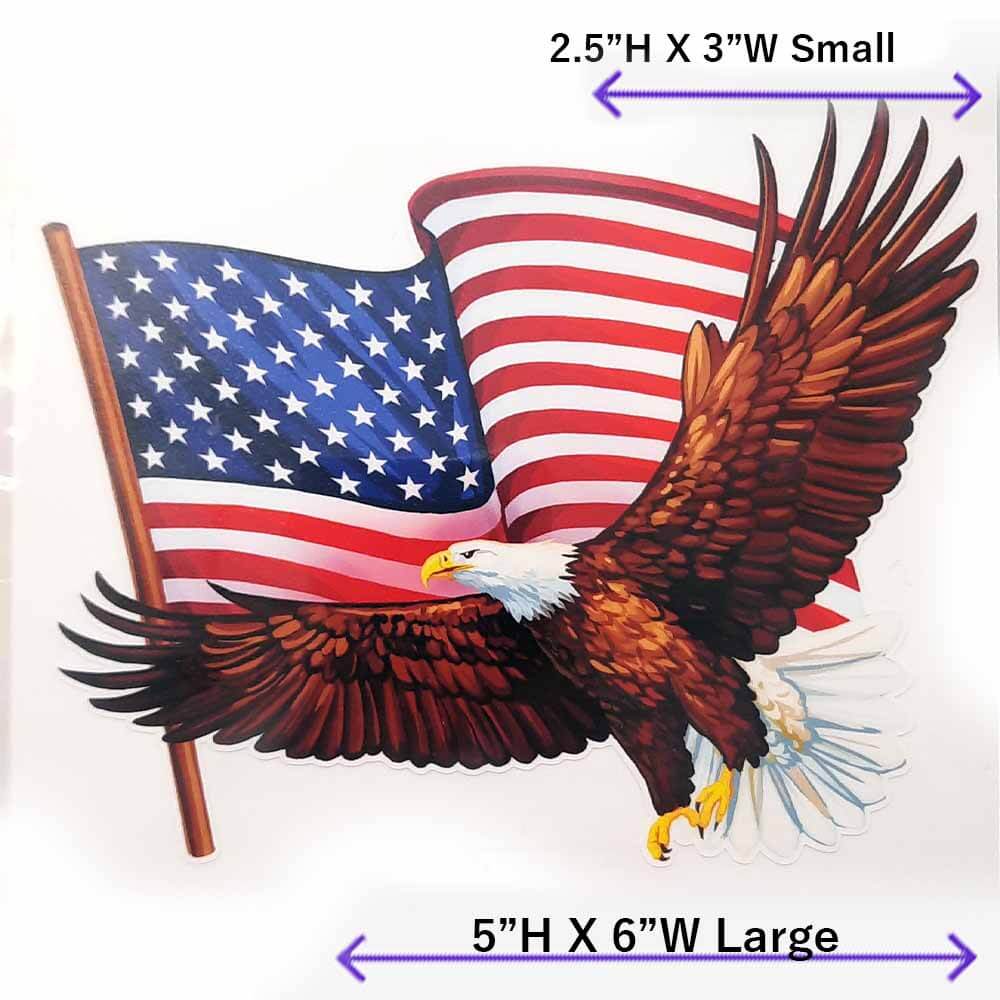 American Flag Eagle Decal - Patriotic Vinyl Sticker for Cars, Laptops & Windows - USA Pride Decoration for Home, Office & Gifts