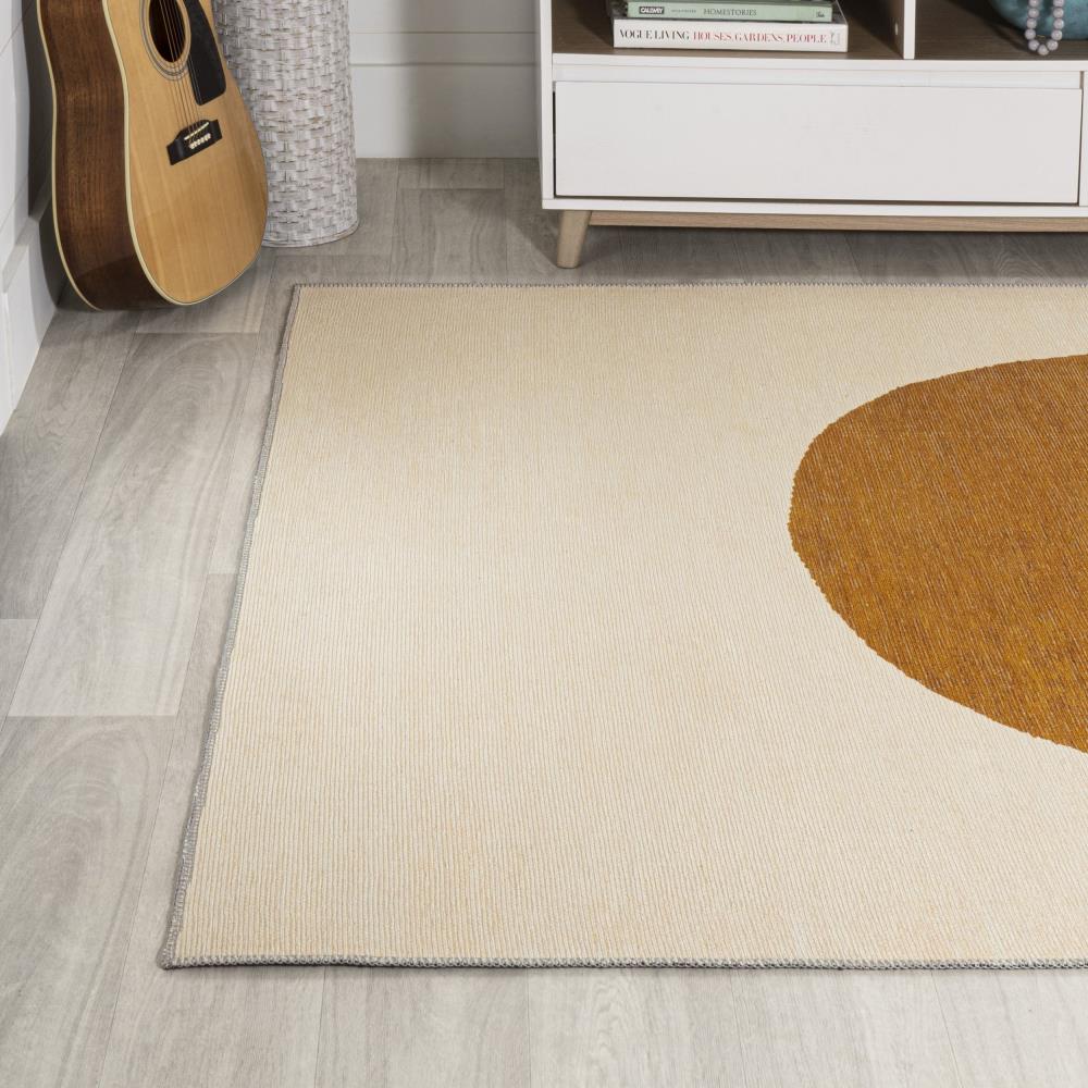 Minimalist Geometric Dot Area Rug - Machine Washable Modern Home Decor for Living Room, Bedroom & Office