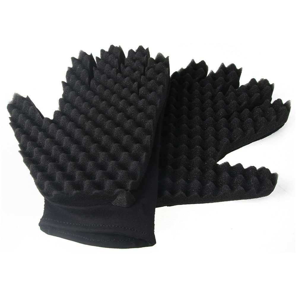 Twist Hair Comb & Curl Sponge Glove - Portable Hair Styling Tool for Women, Men & Kids | Perfect for Curly Hairstyles, Salon Styling & Home Use - Fulenyi