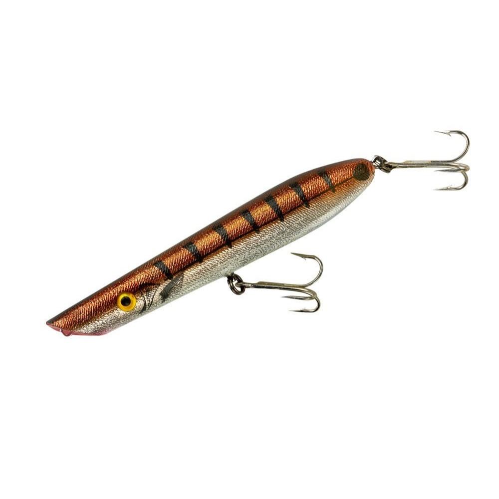 Cotton Cordell Pencil Popper Fishing Lure - Topwater Saltwater Bass Lure for Surf Casting & Inshore Fishing - Premium Wooden Popper for Stripers, Bluefish & Redfish