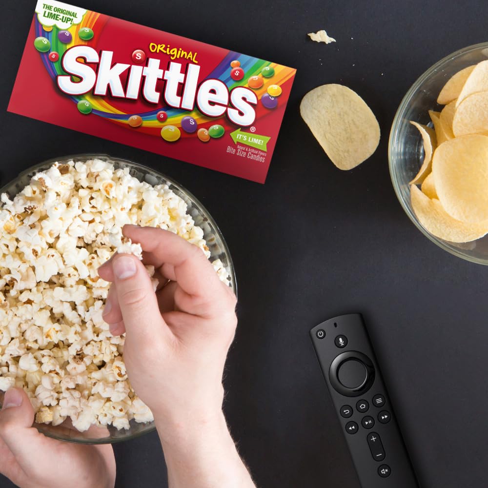 Skittles Original Chewy Candy - 3.5 oz Theater Box | Bulk Pack of Fruity Flavors | Perfect for Movie Nights, Parties & Halloween Treats