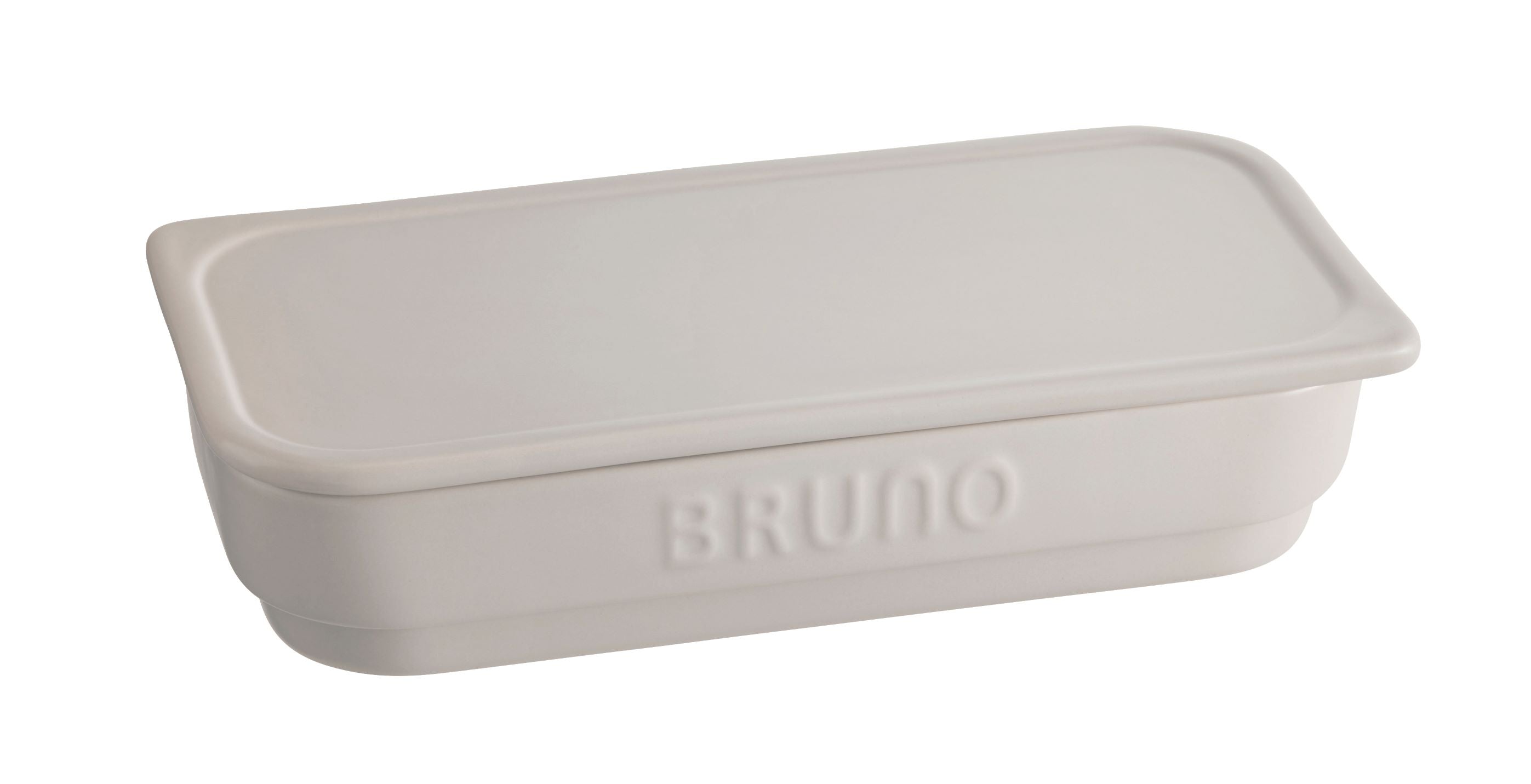 BRUNO BOE067 Ceramic Baking Dish with Lid - Oven Safe, Microwave Safe, Perfect for Casseroles, Lasagna, and Roasting (White)