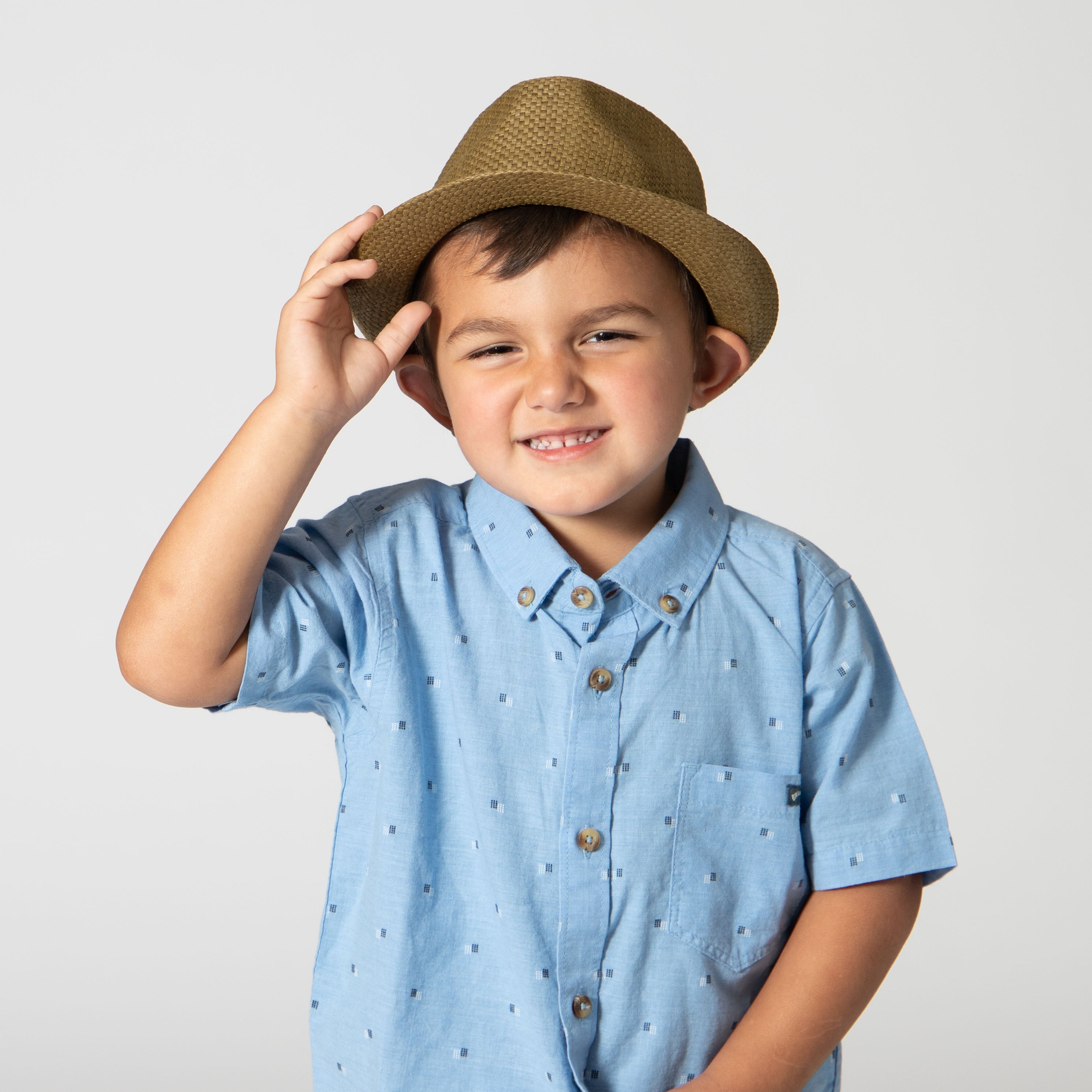 Stylish 2-4 Year Old Kids Woven Paper Fedora Hat - Perfect for Birthday Parties, Costumes & Outdoor Play
