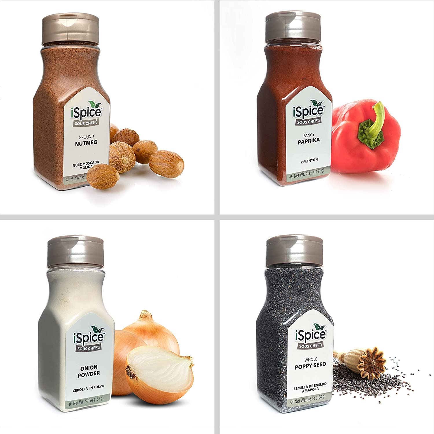 iSpice 24-Pack Gourmet Spice Set - Premium Spices & Seasonings Collection for Cooking, Baking & Grilling | Ultimate Kitchen Essential for Home Chefs & Food Enthusiasts