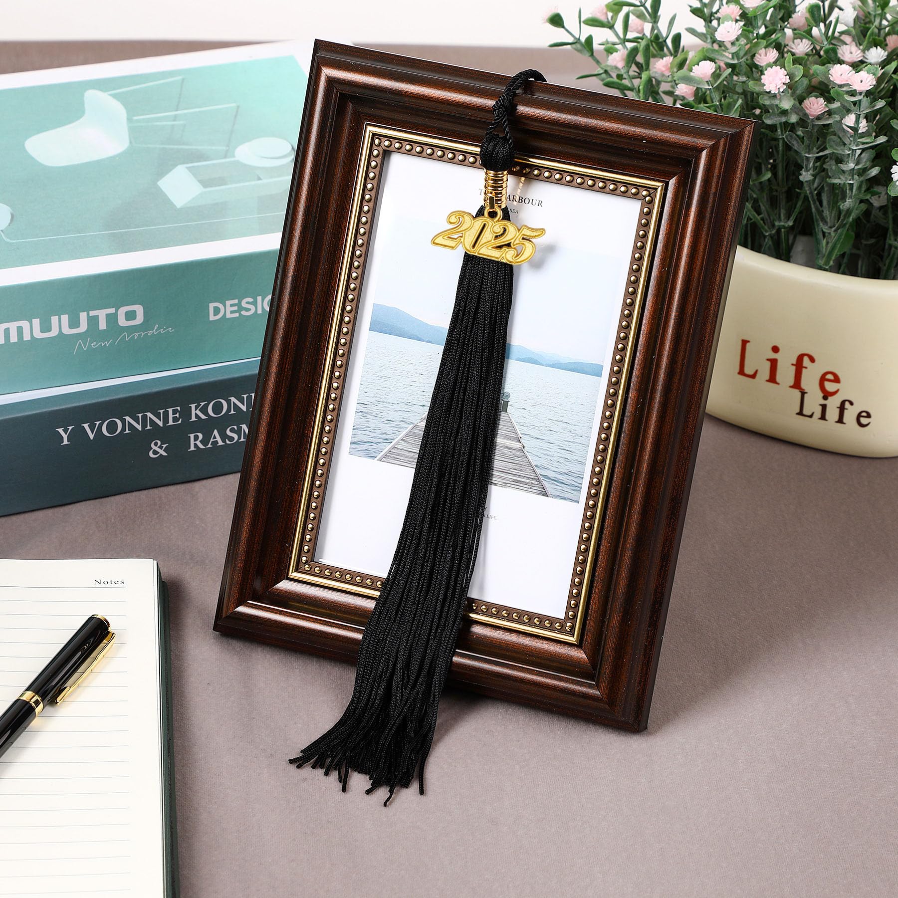 JULMELON 2025 Graduation Tassel - Black Graduation Cap Tassel for High School & College Ceremonies - Perfect for 2025 Graduates, Photo Shoots & Commencement Accessories
