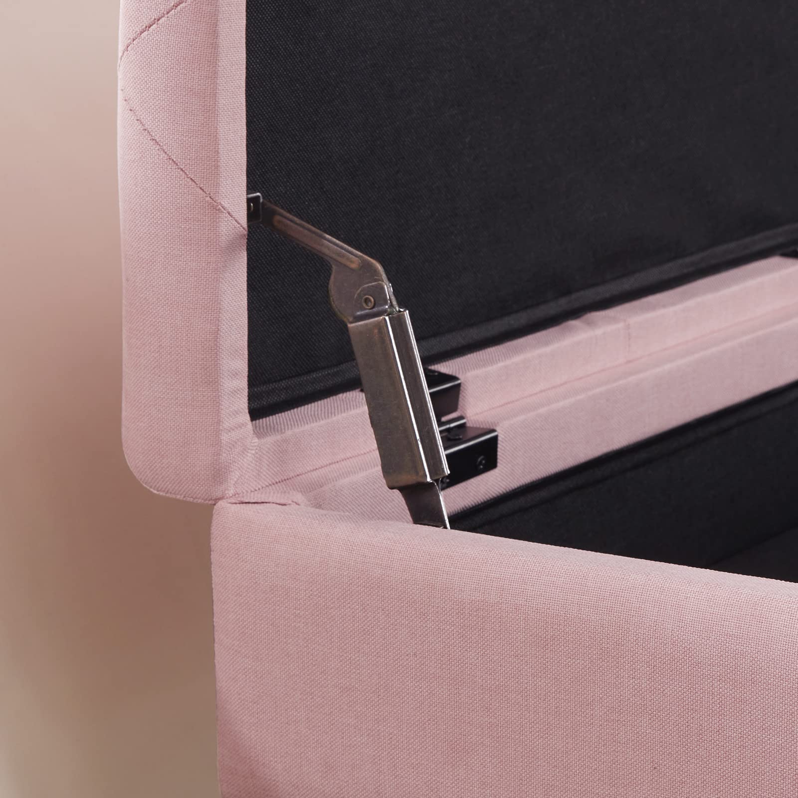 Modern Upholstered Storage Bench with Wooden Legs - 40