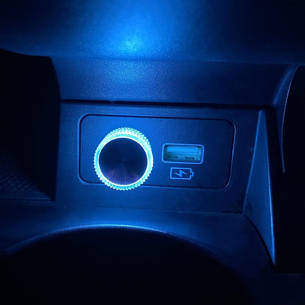 YSY 4Pcs Mini USB LED Lights - 5V Car Interior Ambient Lighting & Smart USB Atmosphere Lamp for Laptop, Keyboard, Home Office Decoration - Ice Blue Night Light (Perfect for Gaming Setups, Bedside Reading & Mood Lighting)