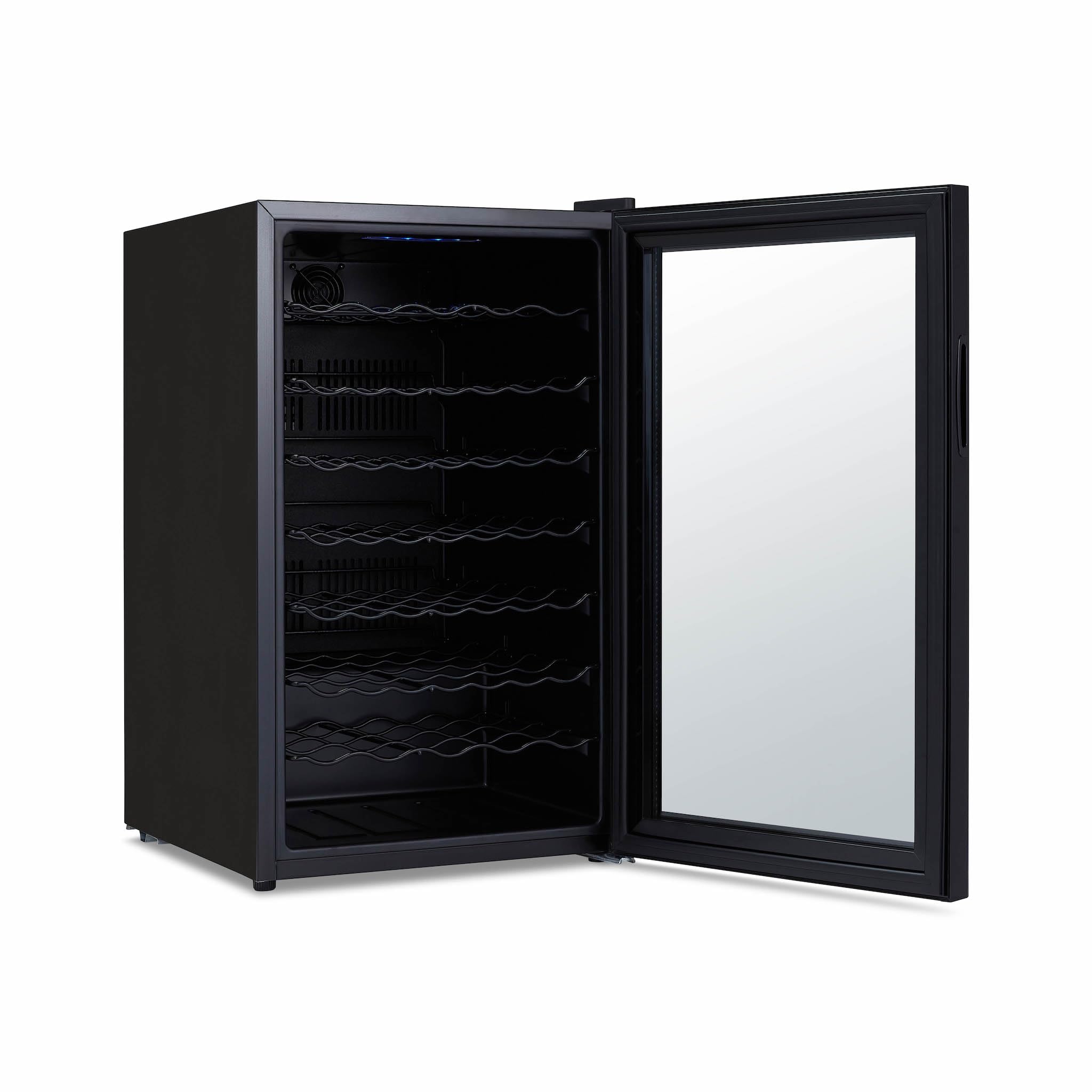 NewAir 51 Bottle Wine Cooler Refrigerator - Freestanding Mirrored Beverage Fridge with Double-Layer Tempered Glass & Compressor Cooling for Red, White & Sparkling Wine | Perfect for Home Bars, Restaurants & Wine Cellars
