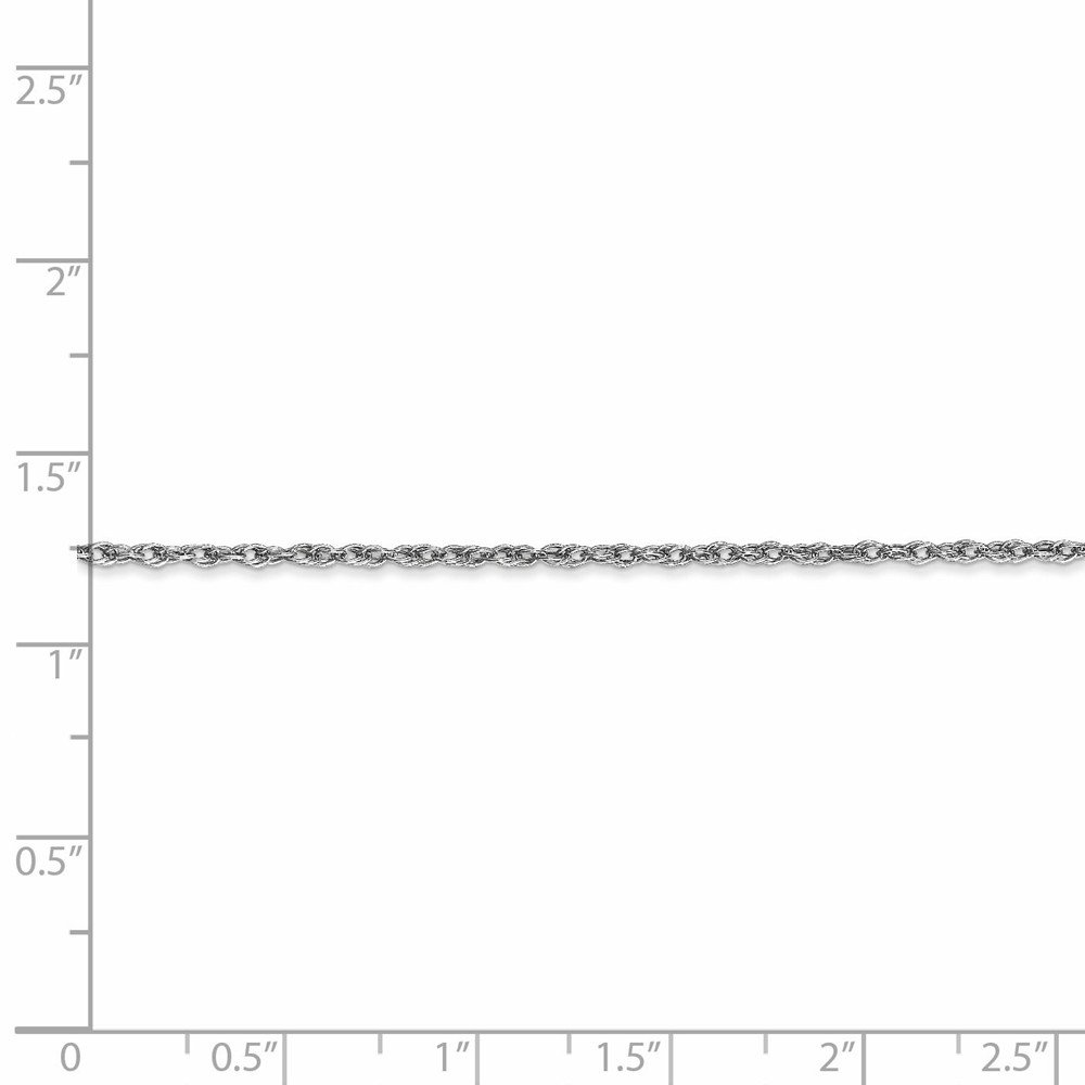 14K White Gold 1.3mm Heavy Baby Rope Chain Necklace for Women - Dainty & Durable Jewelry for Everyday Wear, Gifts & Special Occasions