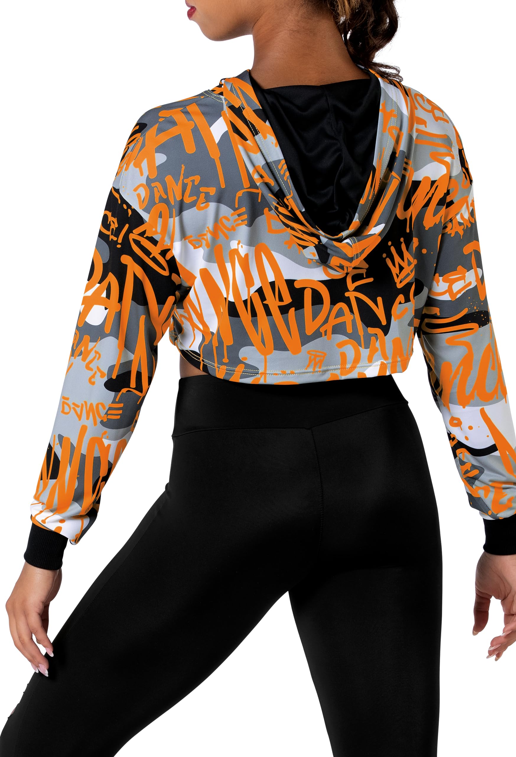 Balera Women's Tie Dye Cropped Hoodie - Stylish Dance Hooded Sweatshirt for Women & Girls | Perfect for Dance Practice, Yoga & Casual Wear