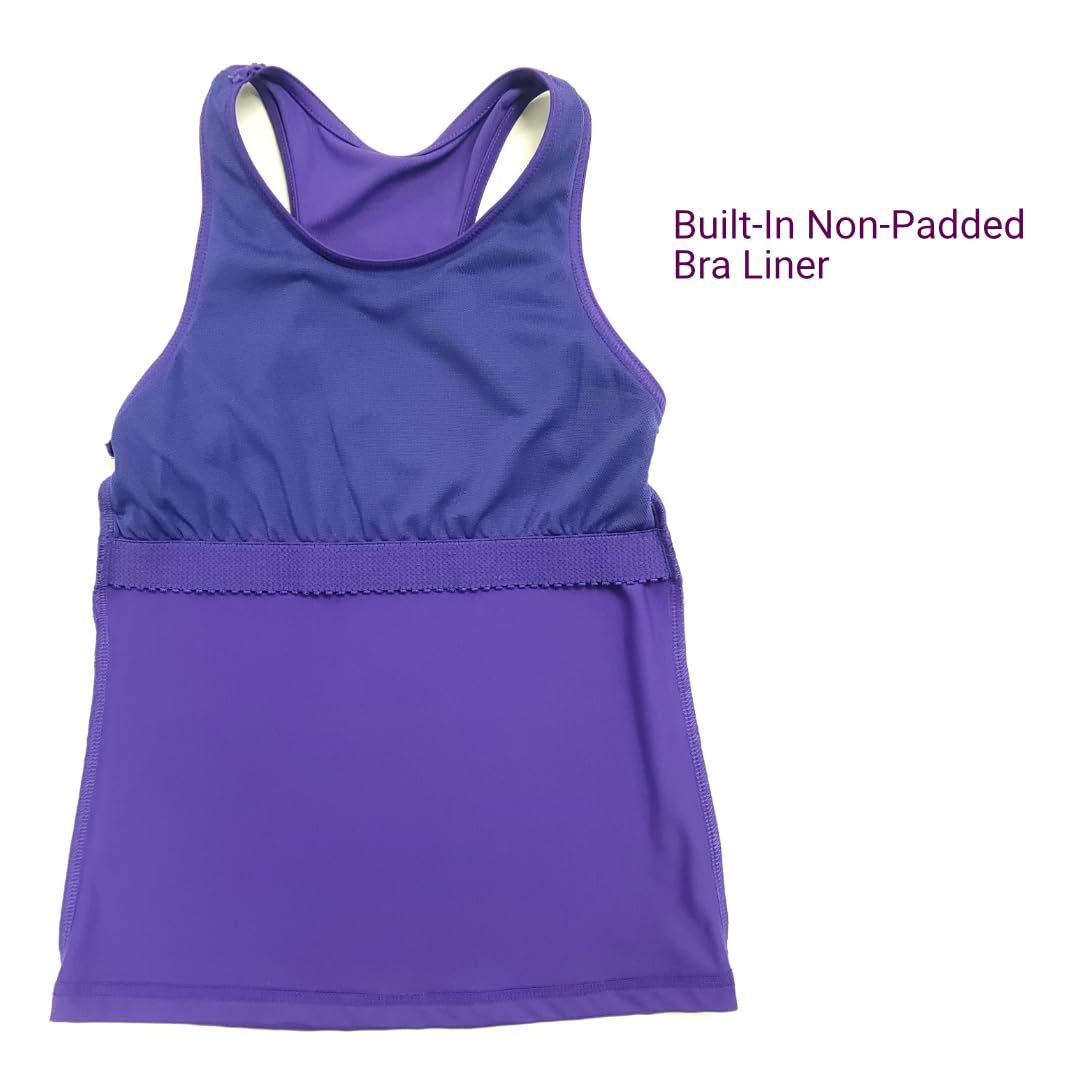 Liakada Women's Basic Tank Top for Dance, Gym, Yoga & Cheerleading - Soft Breathable Workout Shirt for Fitness, Running & Casual Wear