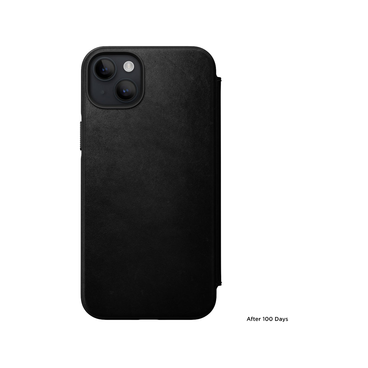 Premium NOMAD Modern Leather Folio Case for iPhone 14 Plus - Genuine Black Leather Phone Cover with Card Slots | Perfect for Business Professionals & Travel Protection