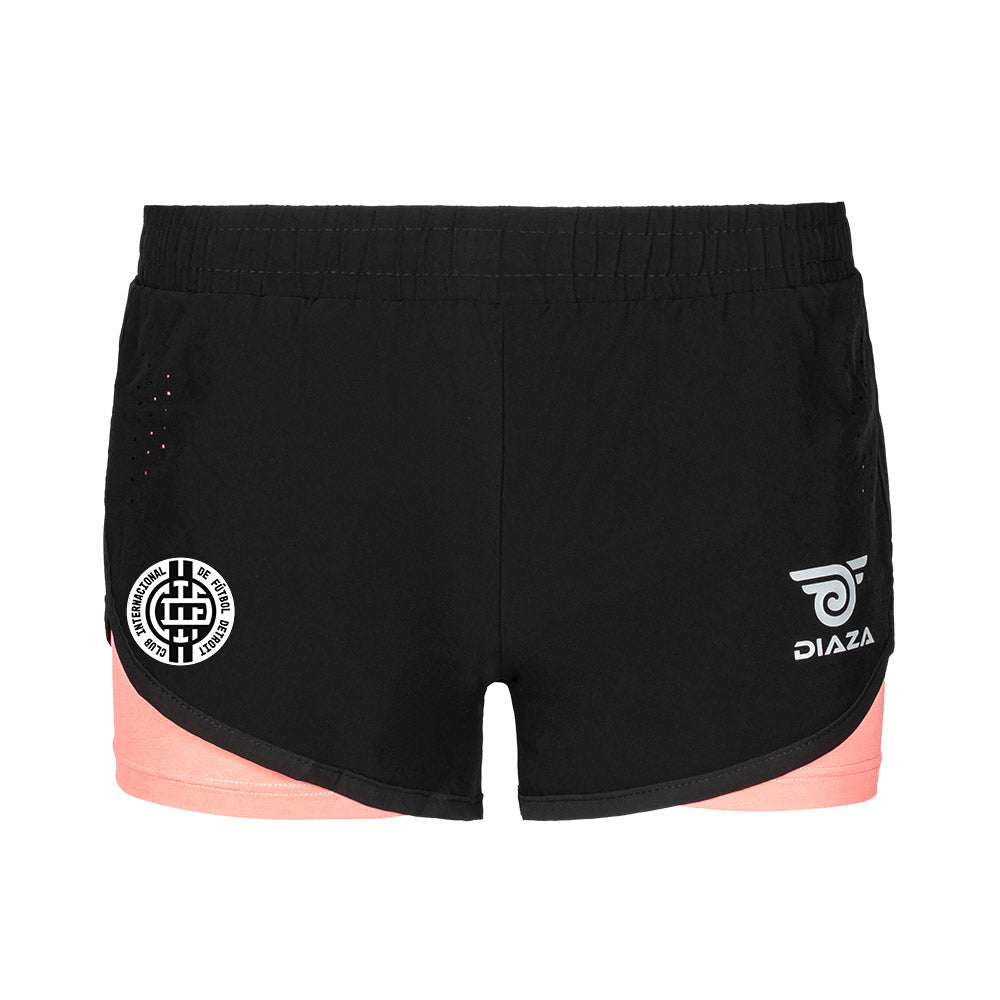 Detroit Rosa Shorts for Women - High Waist Comfortable Athletic Running Shorts - Perfect for Gym, Yoga, and Summer Outdoor Activities