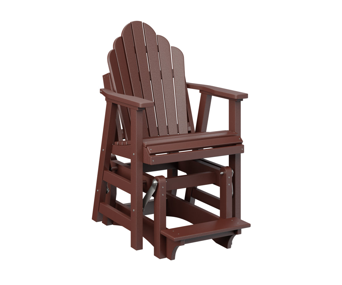 Berlin Gardens Cozi Back Single Counter Glider - Outdoor Patio Swivel Bar Stool for Kitchen Island, Deck & Poolside Relaxation