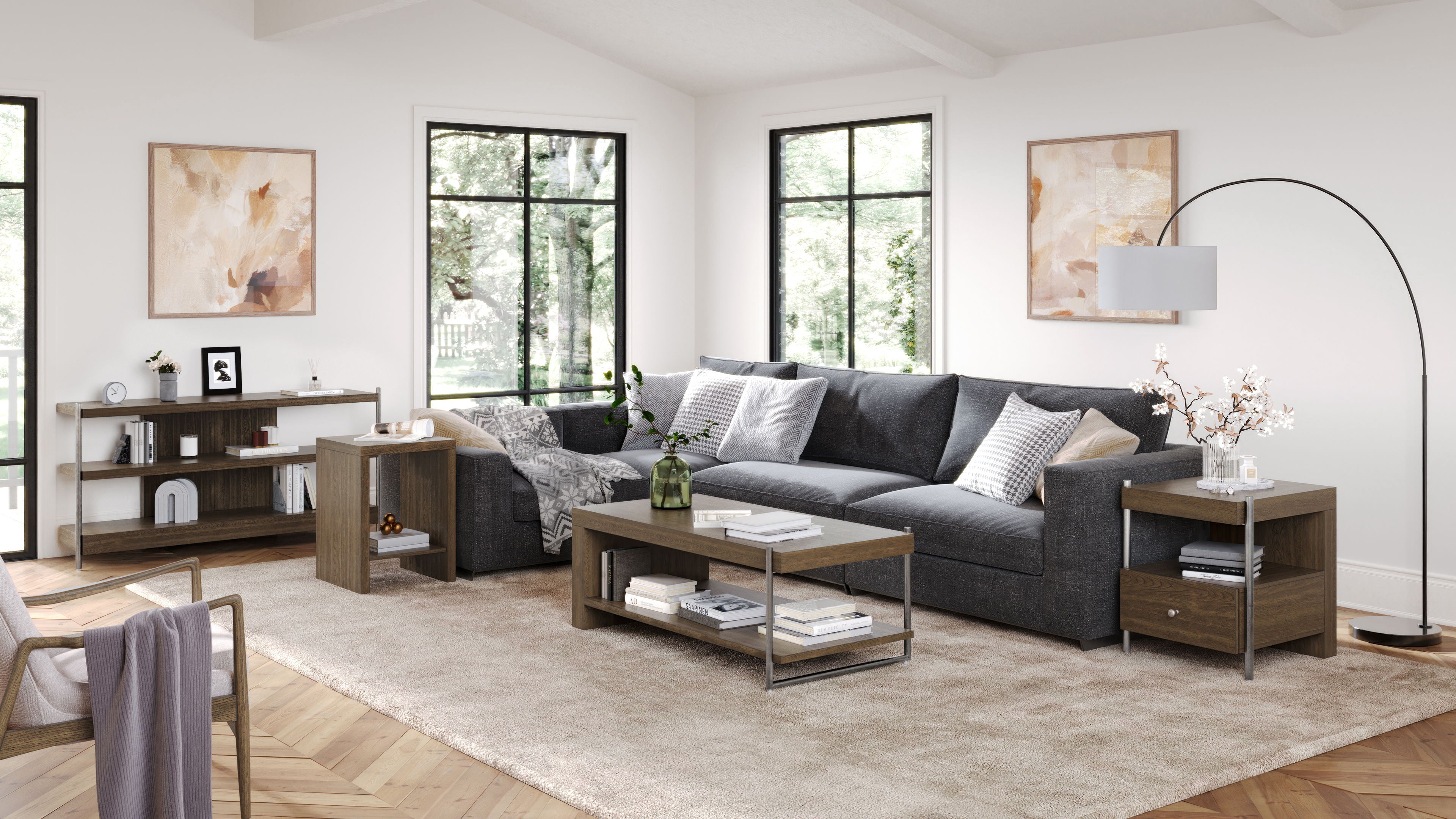 Baxton Studio Sienna Ridge Square End Table - Modern Side Table for Living Room, Bedroom & Office - Sturdy Wooden Coffee Table with Sleek Design