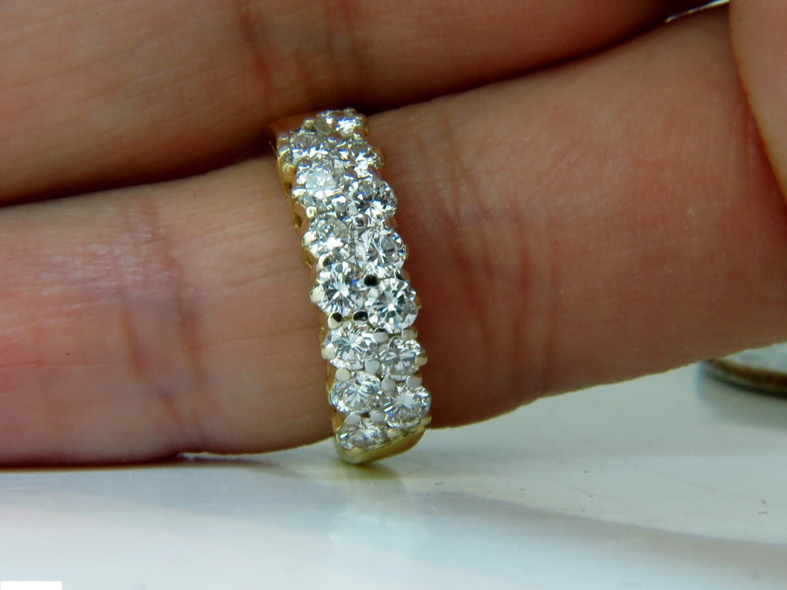 18KT 1.50ct Ideal Cut Diamond Band Ring G/VS - Petite Size for Women, Perfect for Engagement, Wedding & Anniversary Gifts