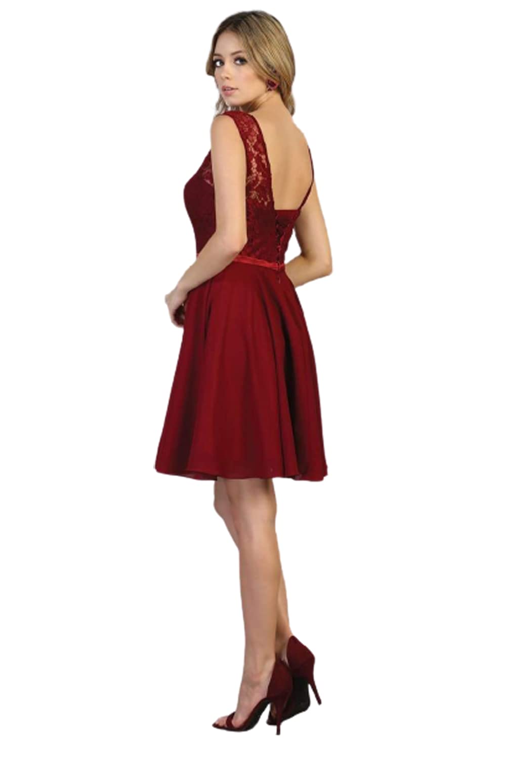 Elegant Burgundy Bridesmaid Dresses for Weddings - Formal Long Chiffon Gowns with V-Neck & Flowy Skirt - Perfect for Bridal Party, Evening Events & Special Occasions