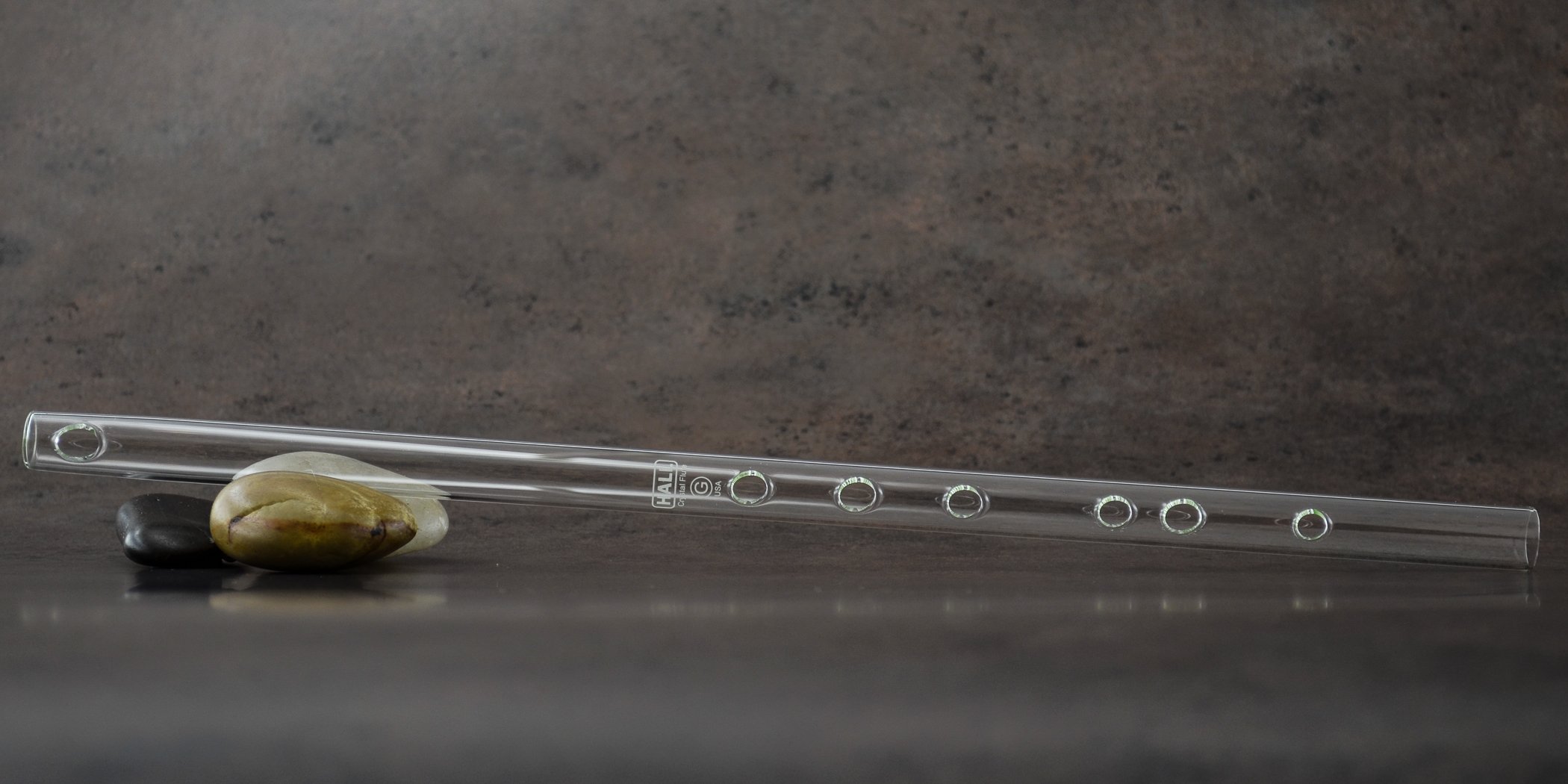 Hall Crystal Flute 11799 - Professional Inline Glass Flute in G Key - Clear Crystal Glass Instrument for Wedding Ceremonies & Classical Performances