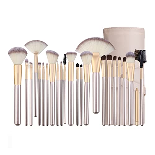 24pcs Professional Makeup Brush Set - Soft Foundation Blush Eyeliner Brushes with Bag for Daily Makeup