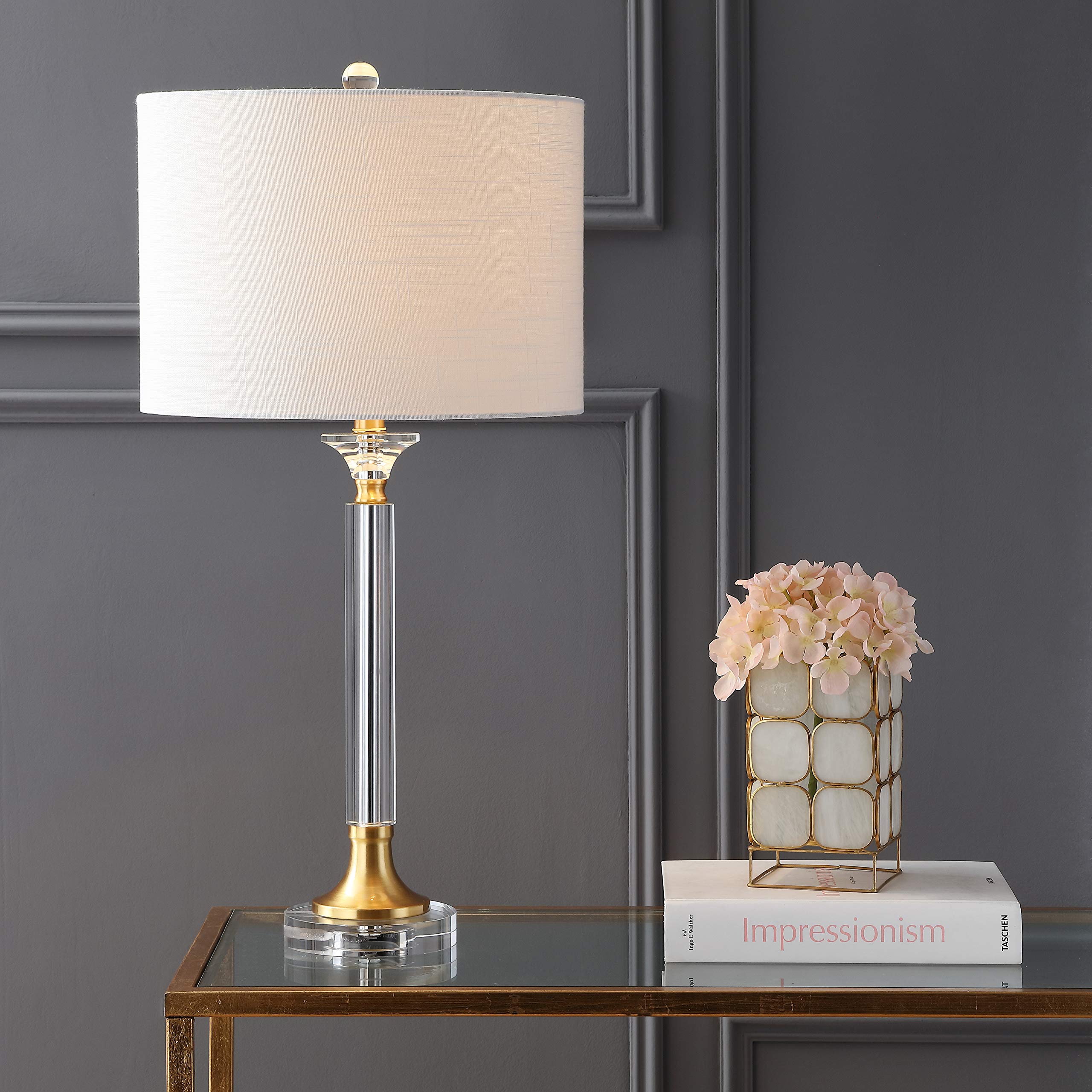 Set of 2 JONATHAN Y JYL5039A-SET2 Crystal & Metal LED Table Lamps - 28