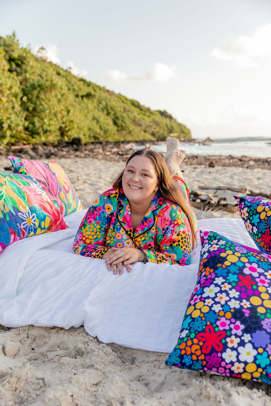 Kasey Rainbow Sundown LS Shirt & Pant Sleepwear Set - Cozy Matching Pajamas for Women | Perfect for Lounging, Sleepovers & Relaxing at Home