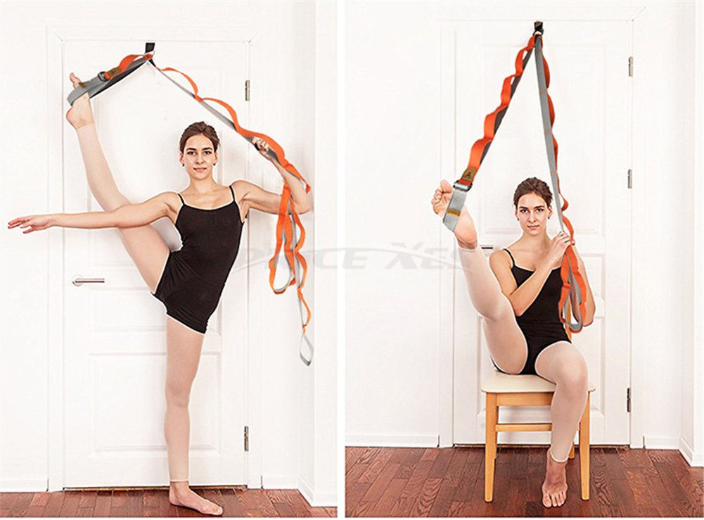 Leg Stretching Band - Adjustable Door Stretch Strap for Ballet, Dance & Gymnastics - Improve Flexibility & Strength - Home Gym Equipment for Yoga, Pilates & Fitness Training - Perfect for Dancers, Athletes & Physical Therapy