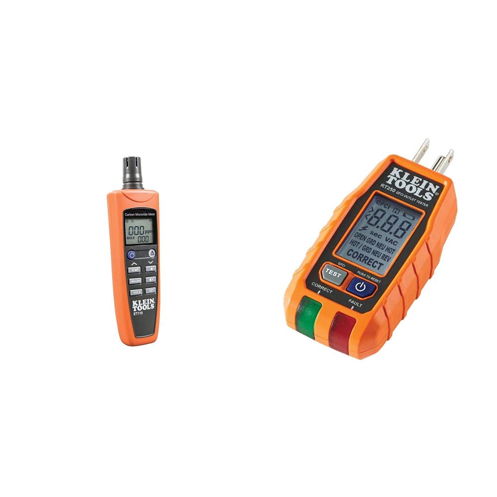 Klein Tools ET110 Digital Circuit Breaker Finder & RT250 GFCI Outlet Tester Kit - Professional Electrical Testing Tools for Home & Commercial Use