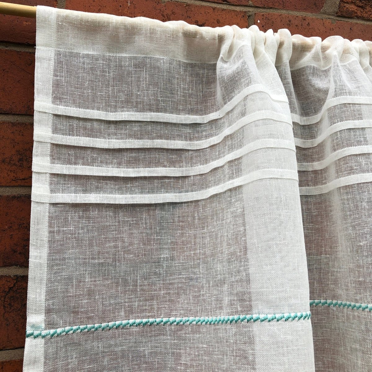 Sheer Ivory Kitchen Curtains for Windows - Elegant Cafe Style Drapes for Home, Diner & Restaurant Decor